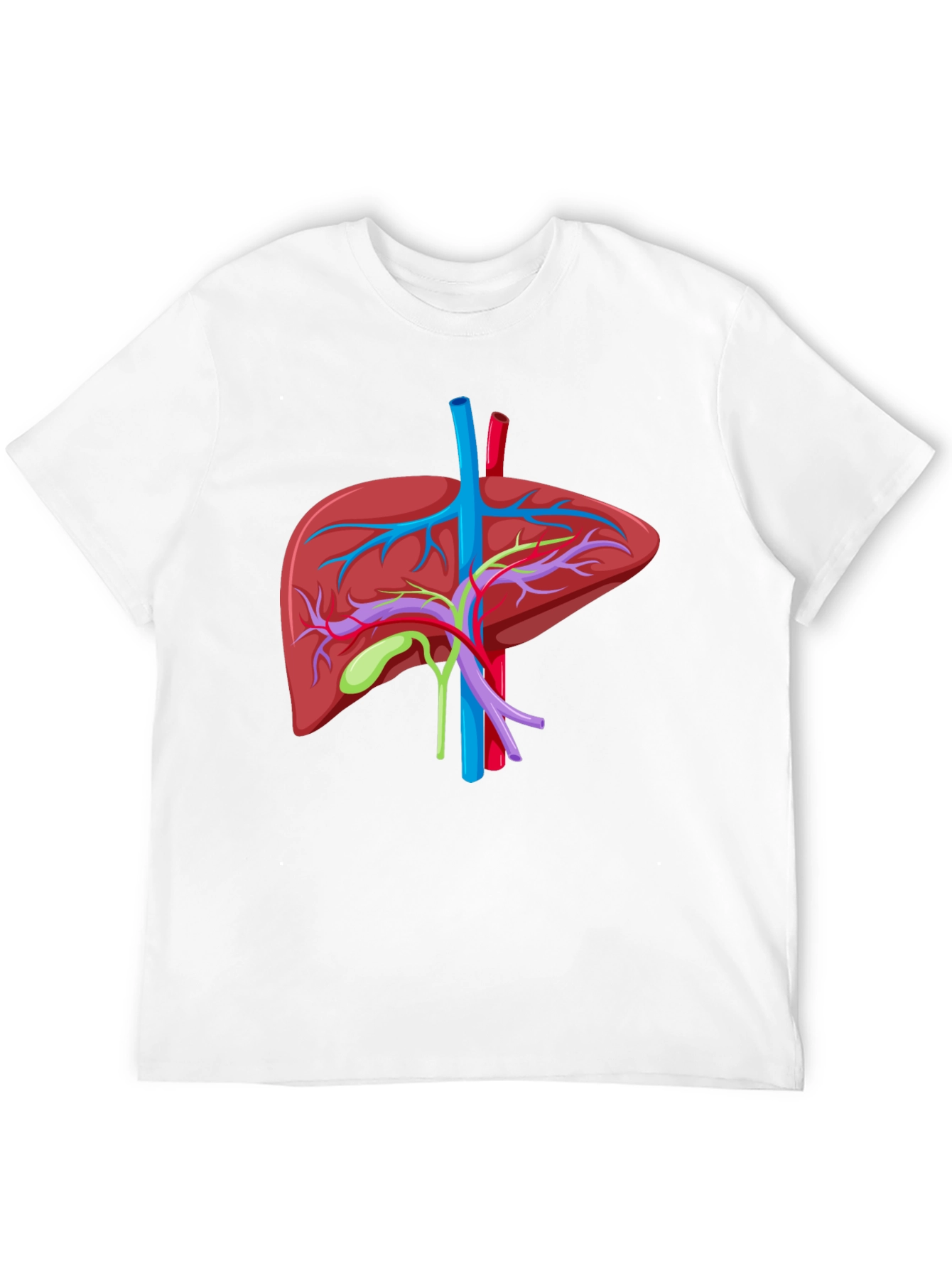 Anatomical Liver Graphic T-Shirt - Black Cotton Tee