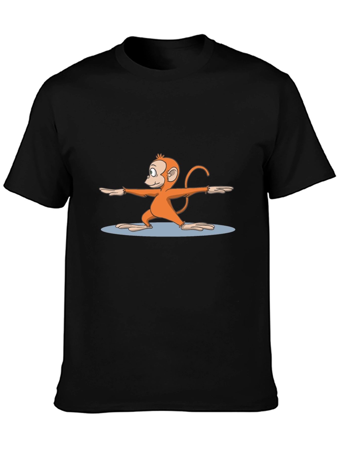 Yoga Monkey Black T-Shirt - Cool Graphic Tee