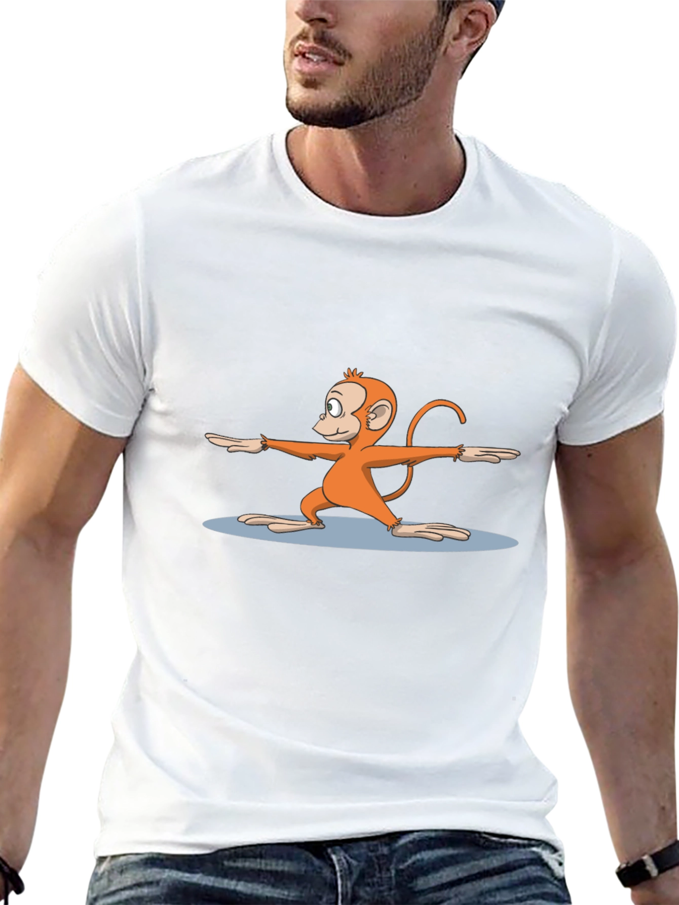 Yoga Monkey Black T-Shirt - Cool Graphic Tee