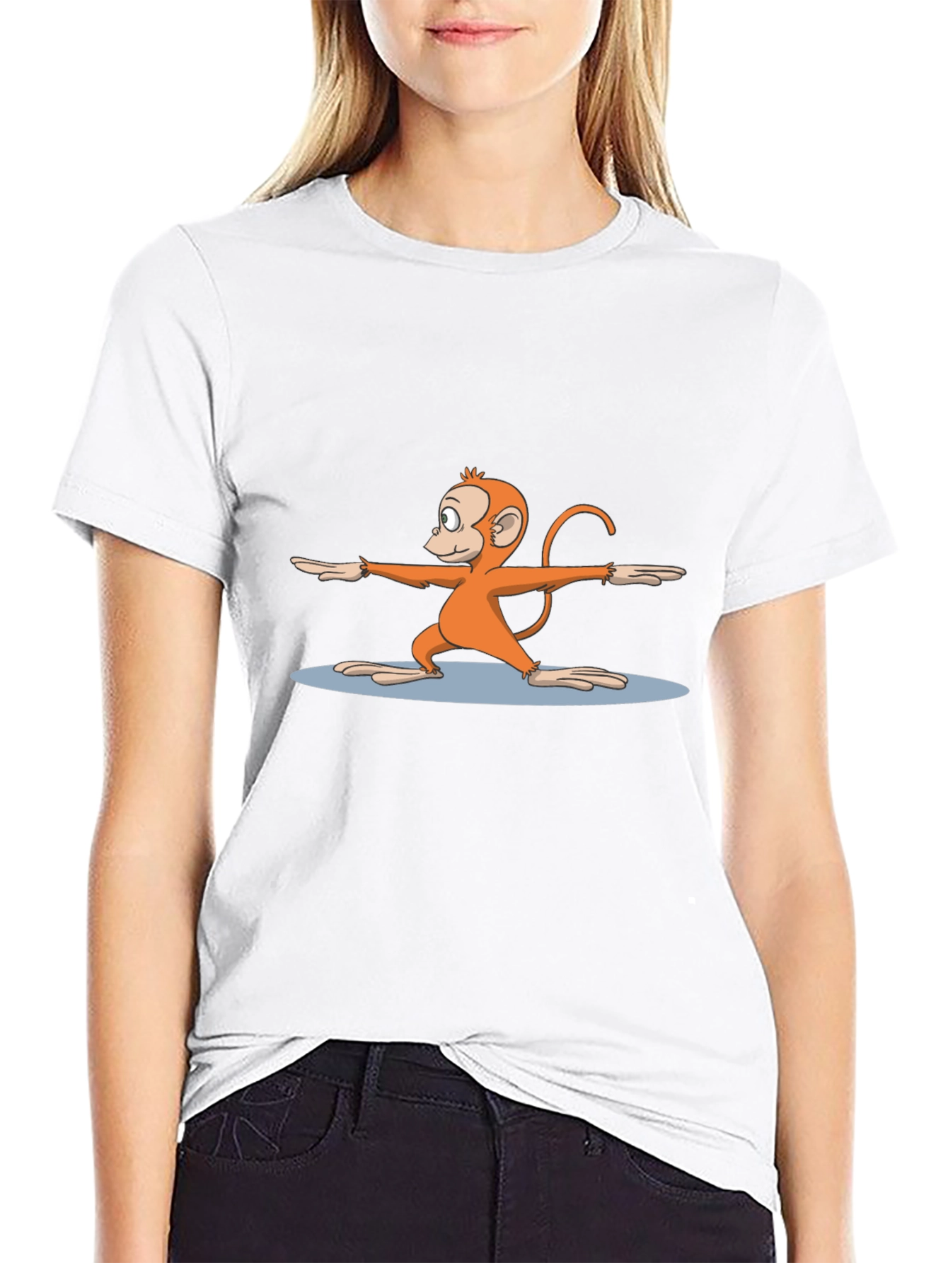 Yoga Monkey Black T-Shirt - Cool Graphic Tee