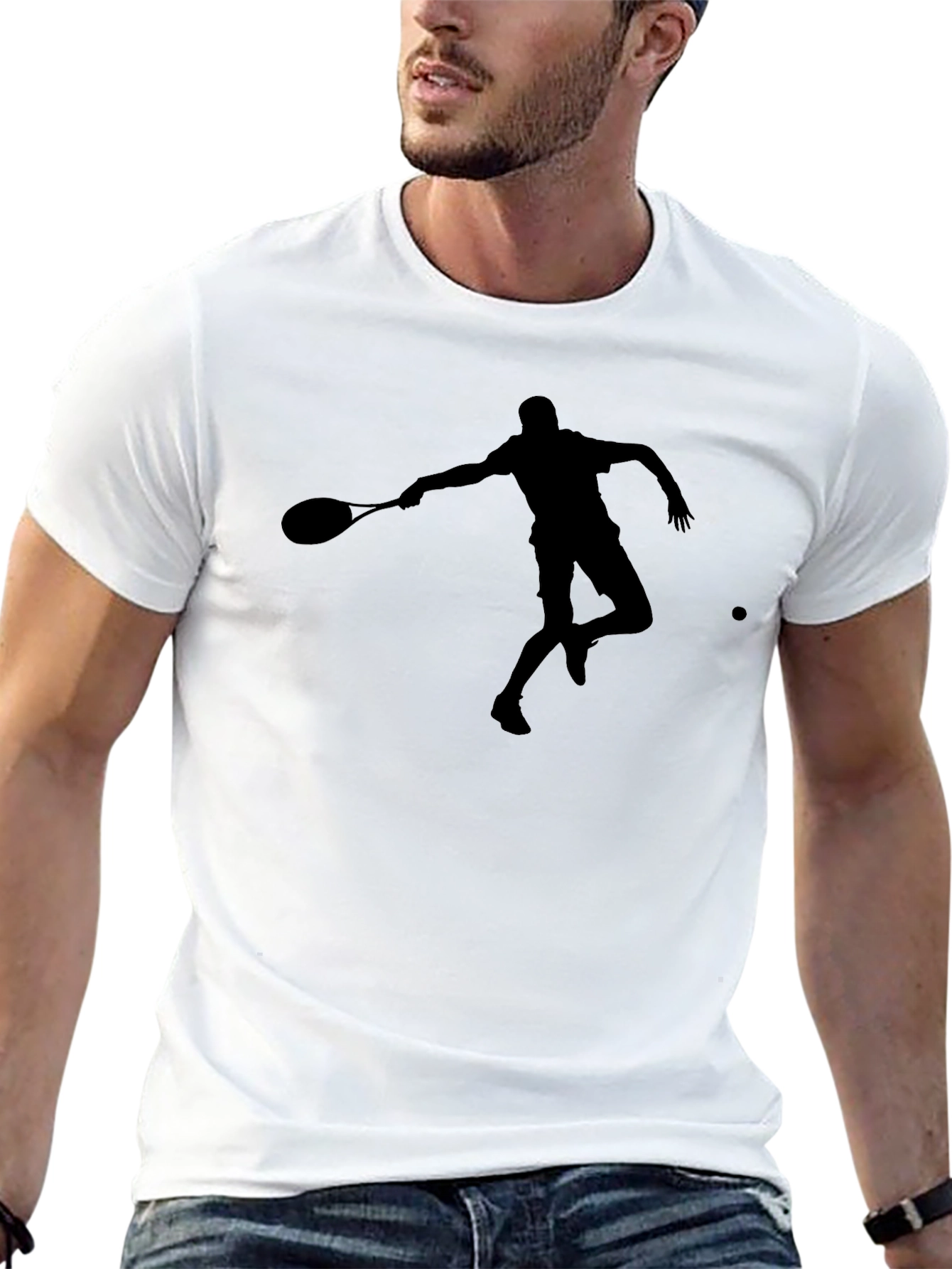 Black Tennis Silhouette T-Shirt