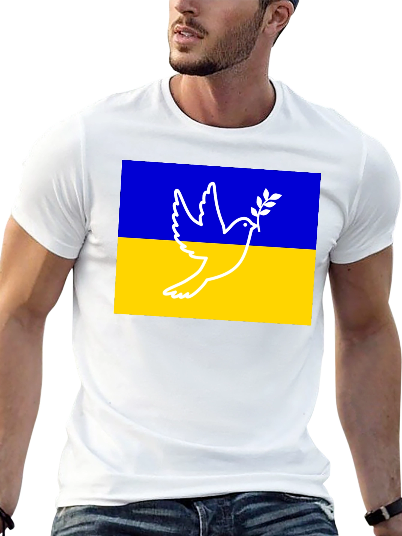 Ukraine Peace Dove Graphic Tee - Black