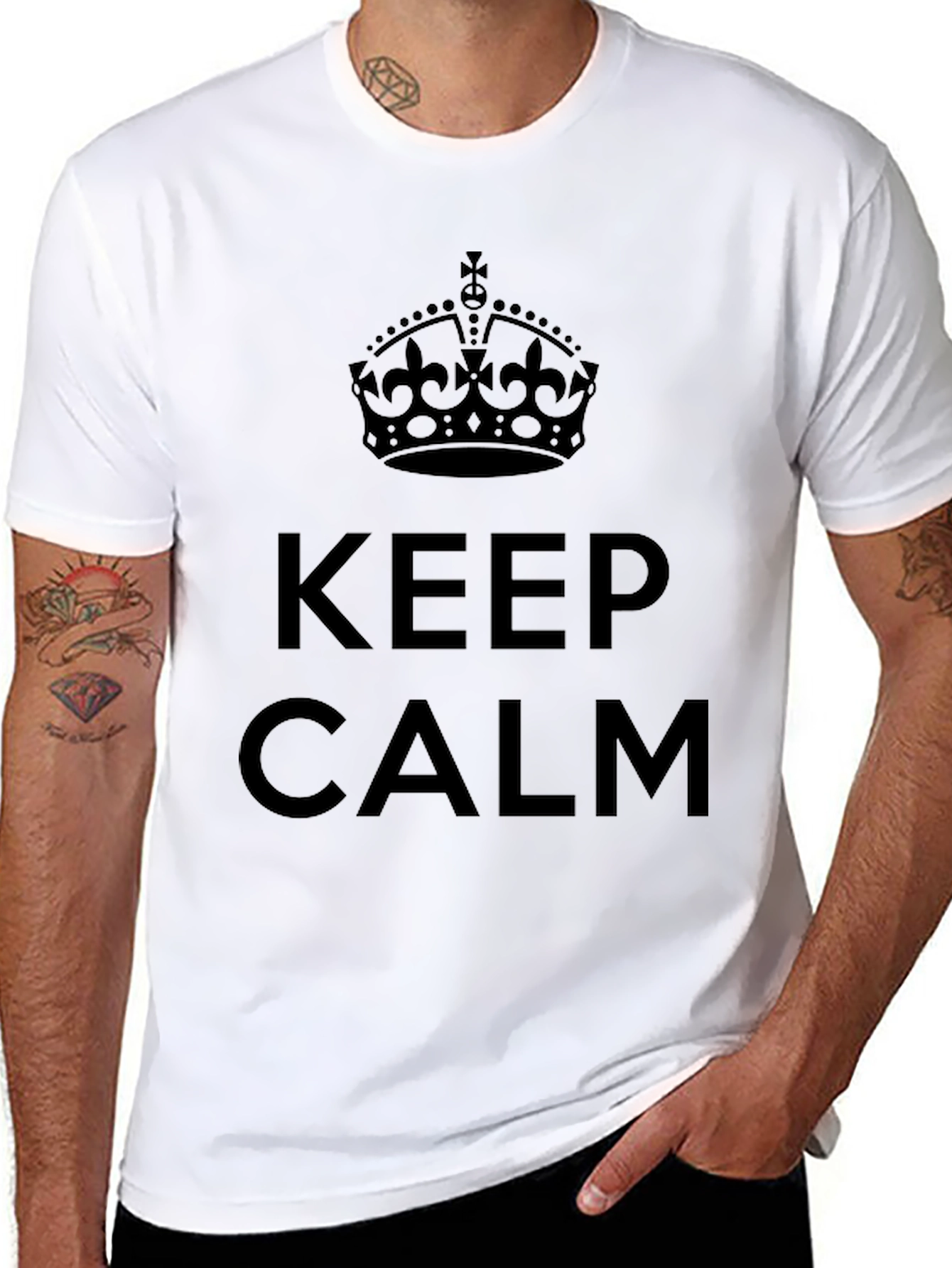 Keep Calm Black T-Shirt - Mens Fashion