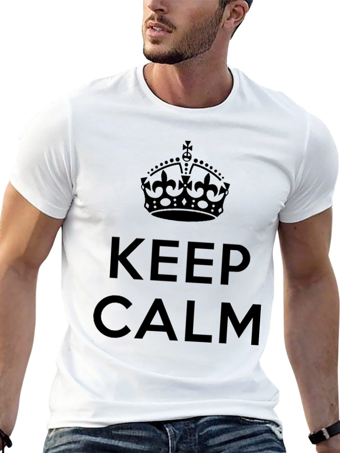 Keep Calm Black T-Shirt - Mens Fashion