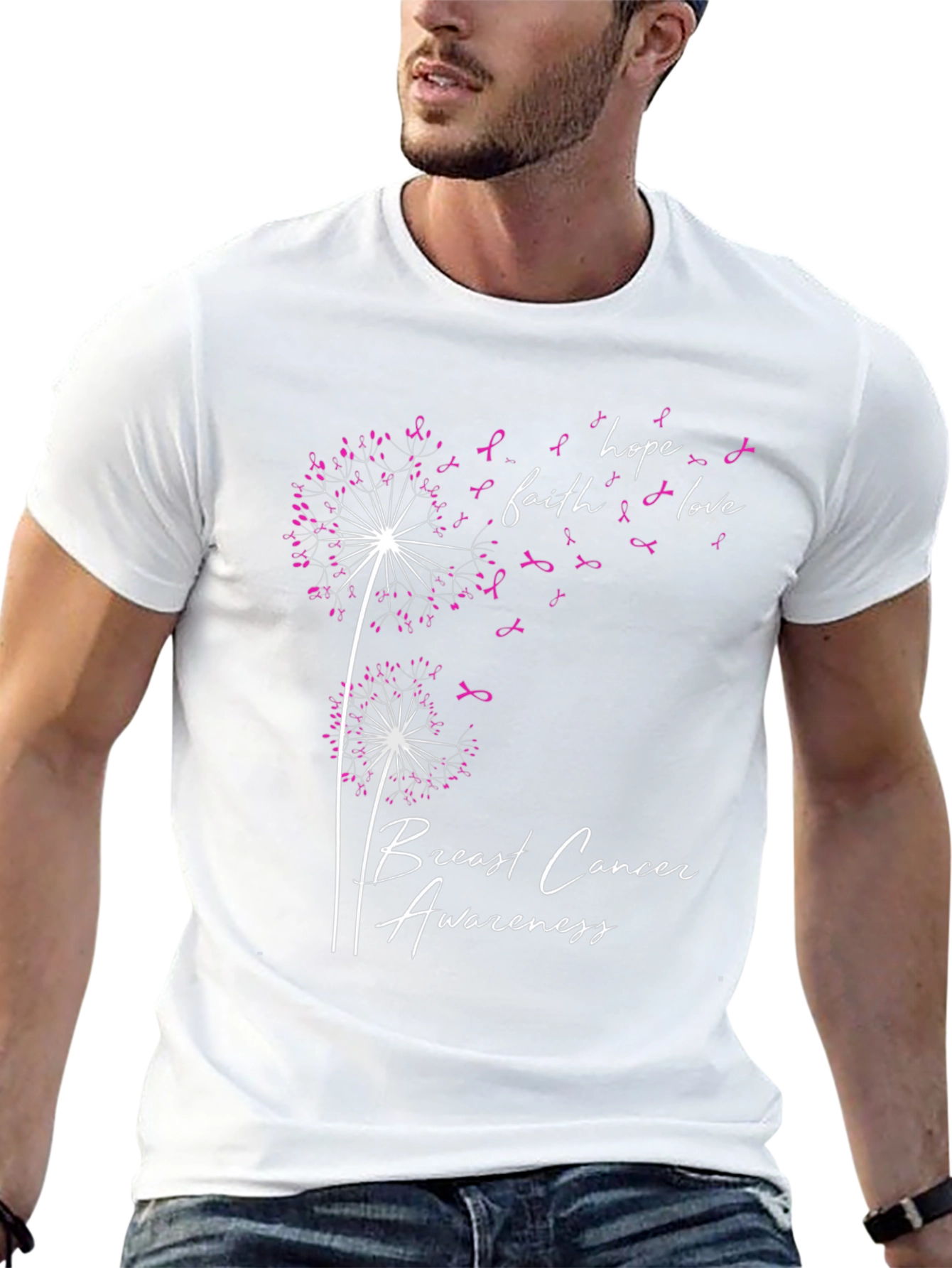Breast Cancer Awareness Dandelion T-Shirt
