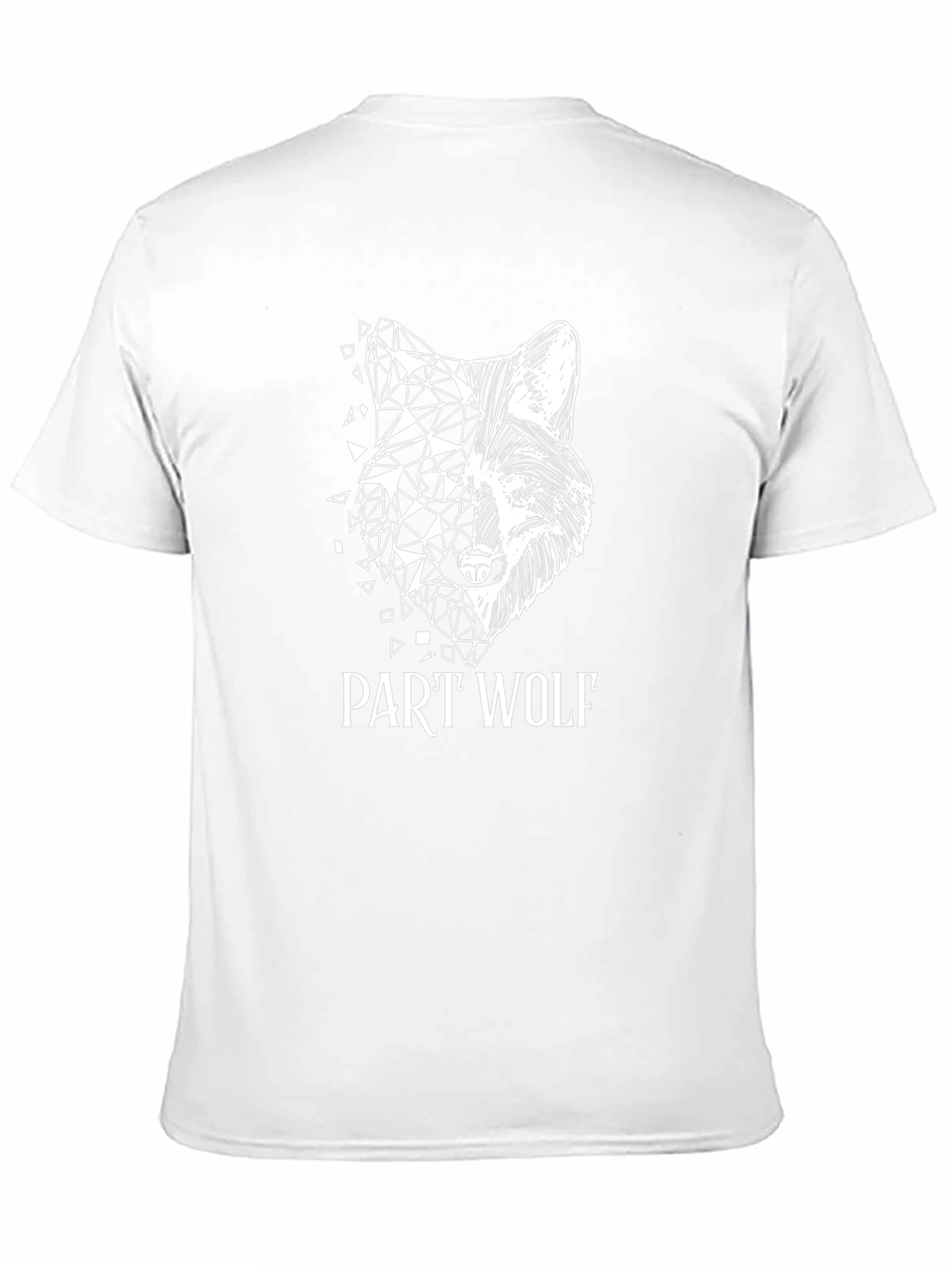 Part Wolf Graphic Tee - Black Cotton T-Shirt