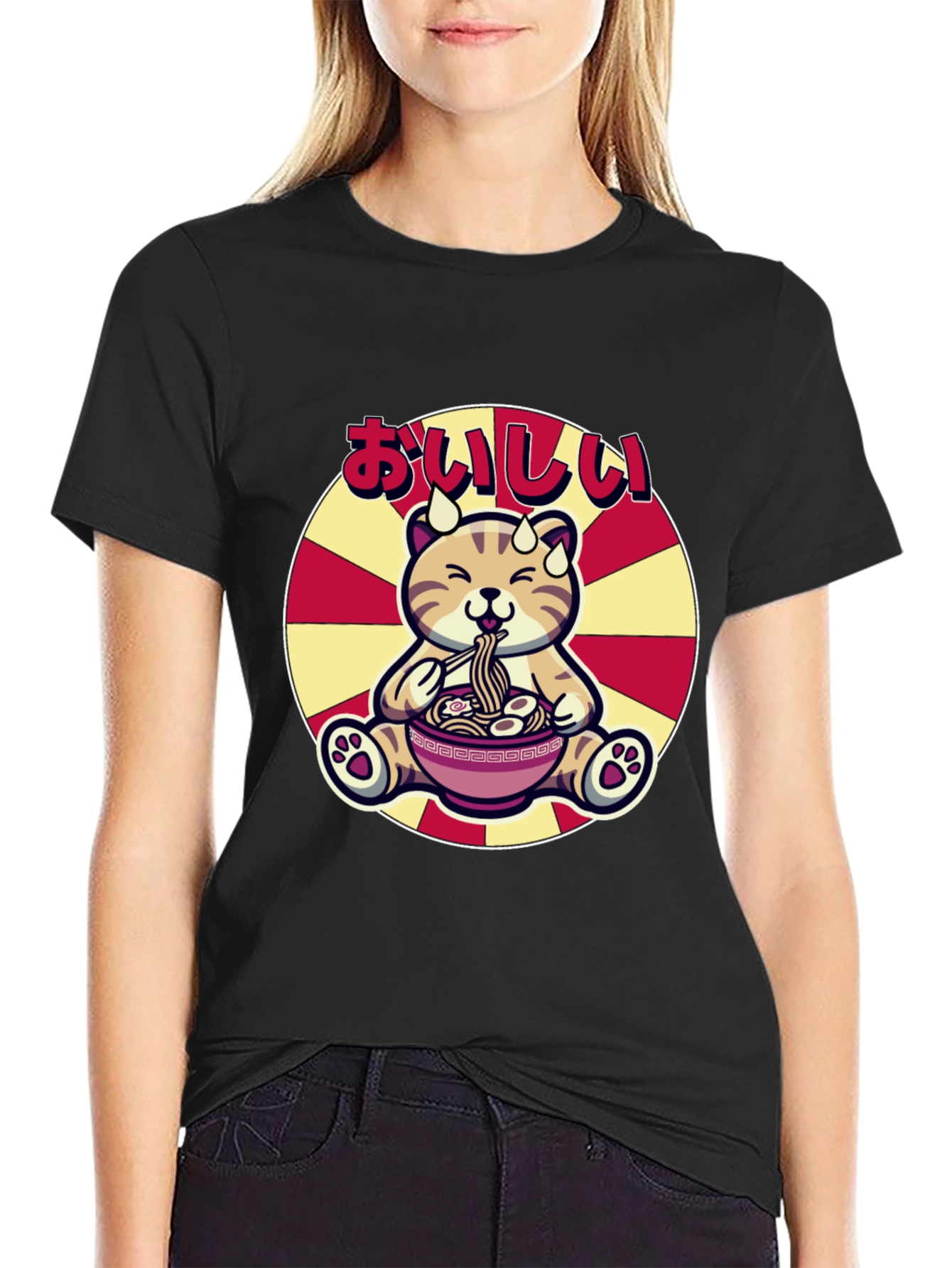 Cute Ramen Cat T-Shirt - Delicious Graphic Tee