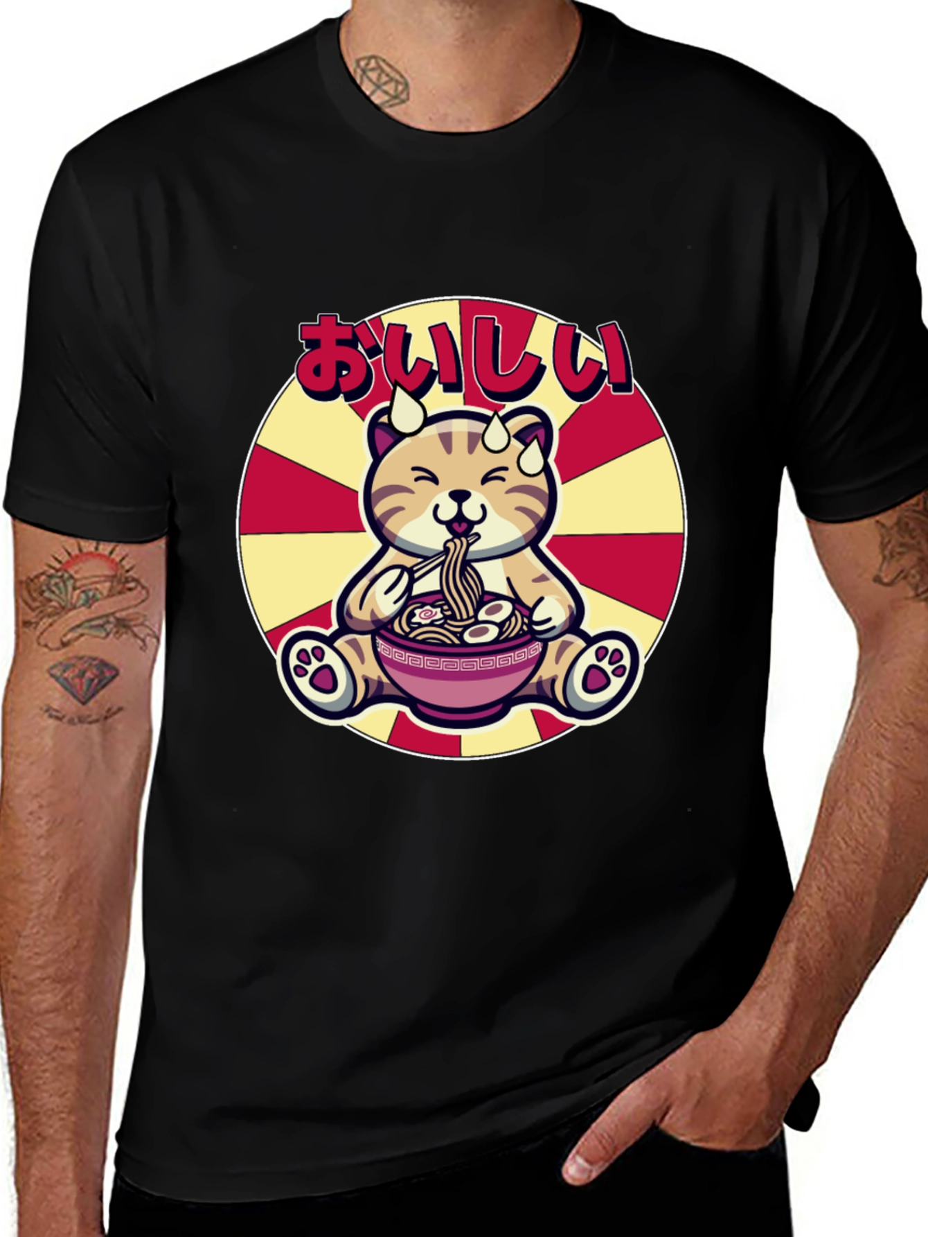 Cute Ramen Cat T-Shirt - Delicious Graphic Tee