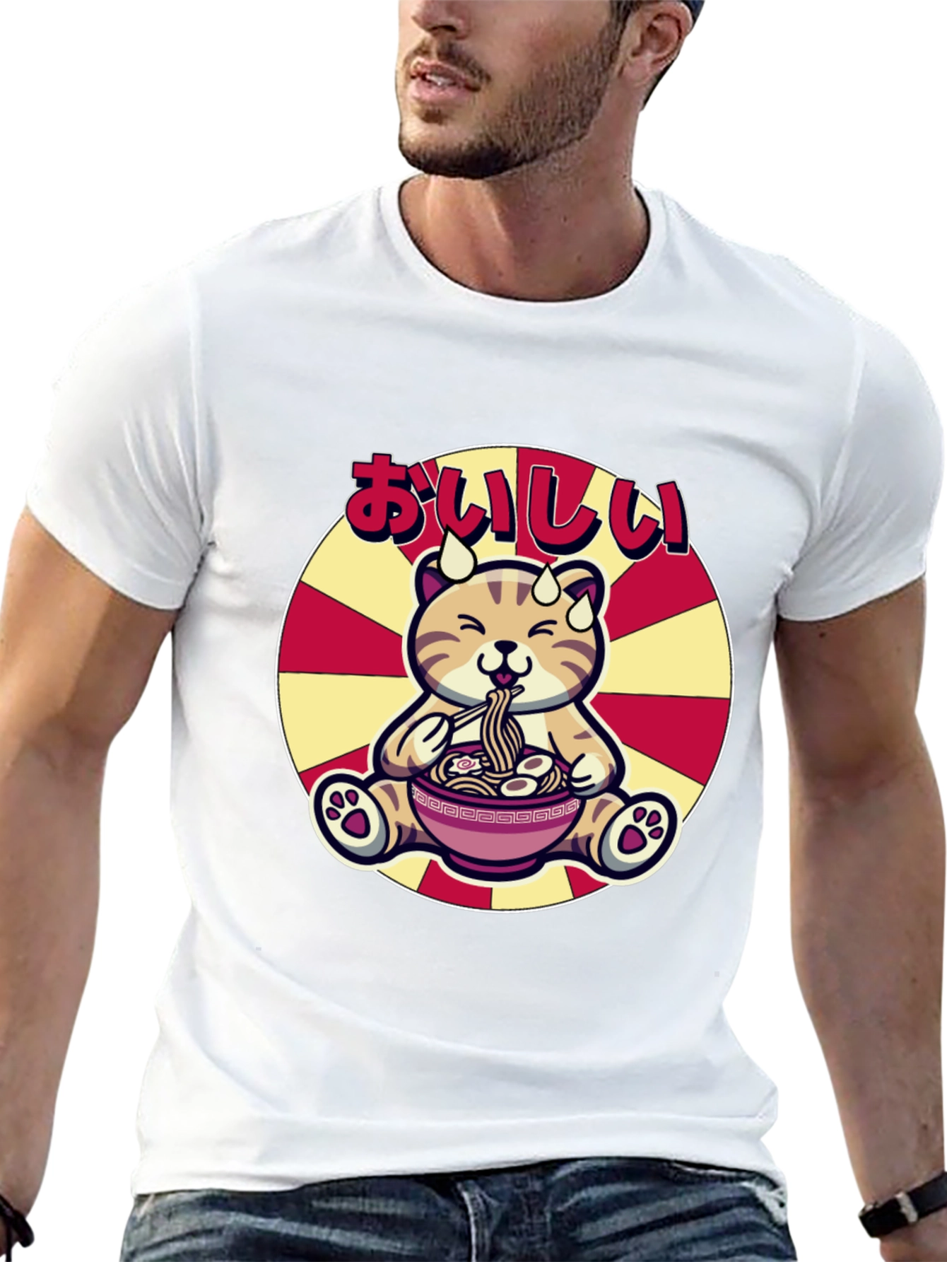 Cute Ramen Cat T-Shirt - Delicious Graphic Tee