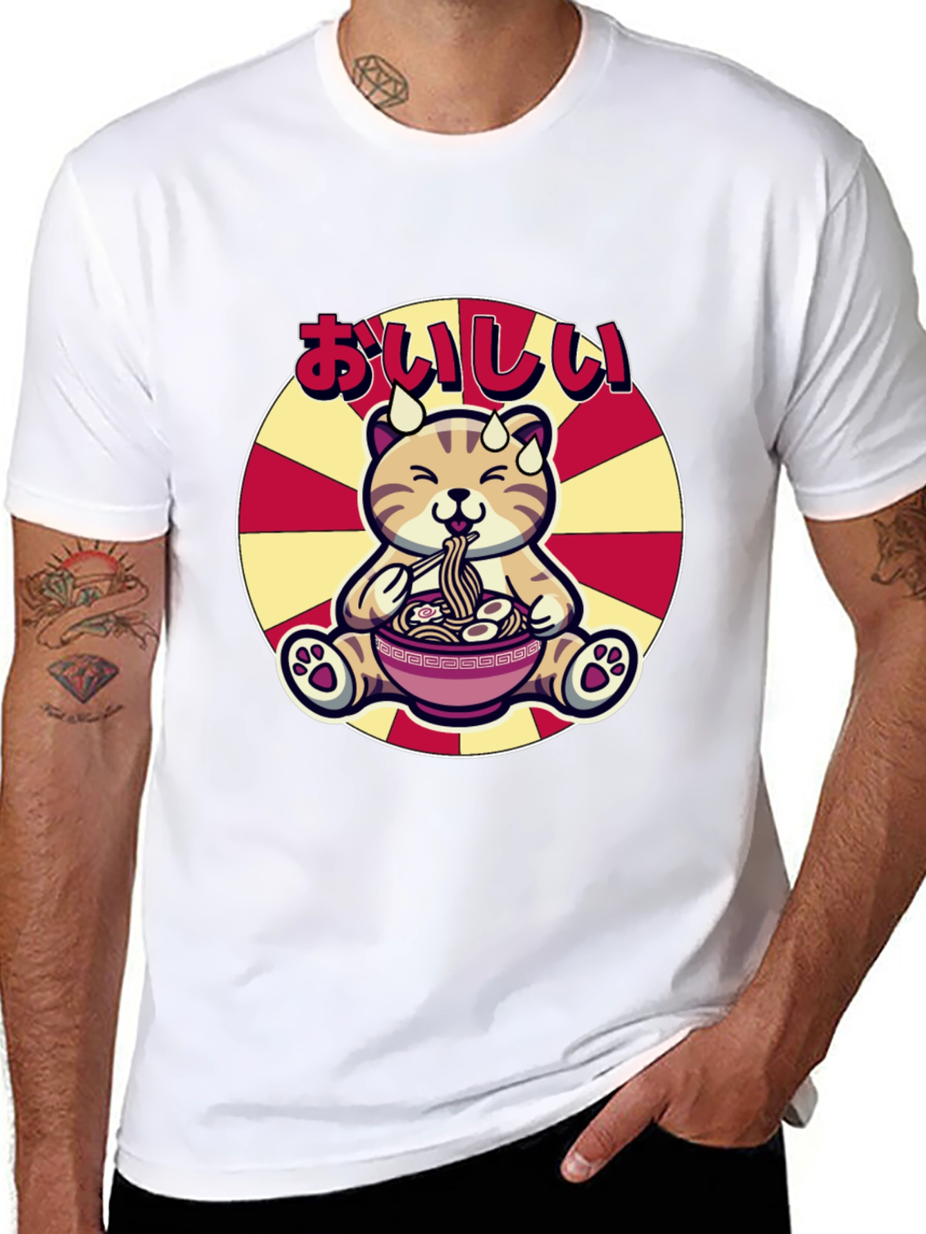 Cute Ramen Cat T-Shirt - Delicious Graphic Tee