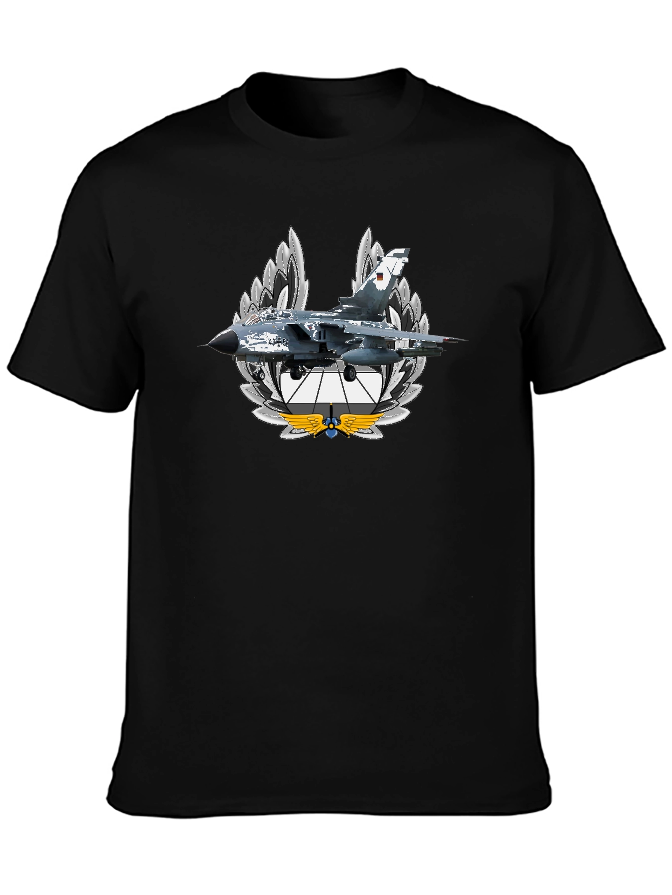 Jet Fighter Graphic T-Shirt - Black