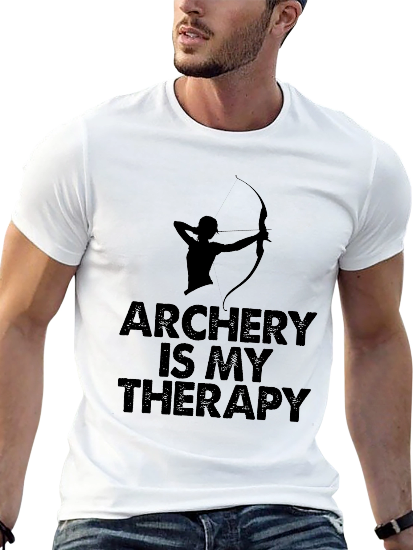 Archery Is My Therapy T-Shirt - Black