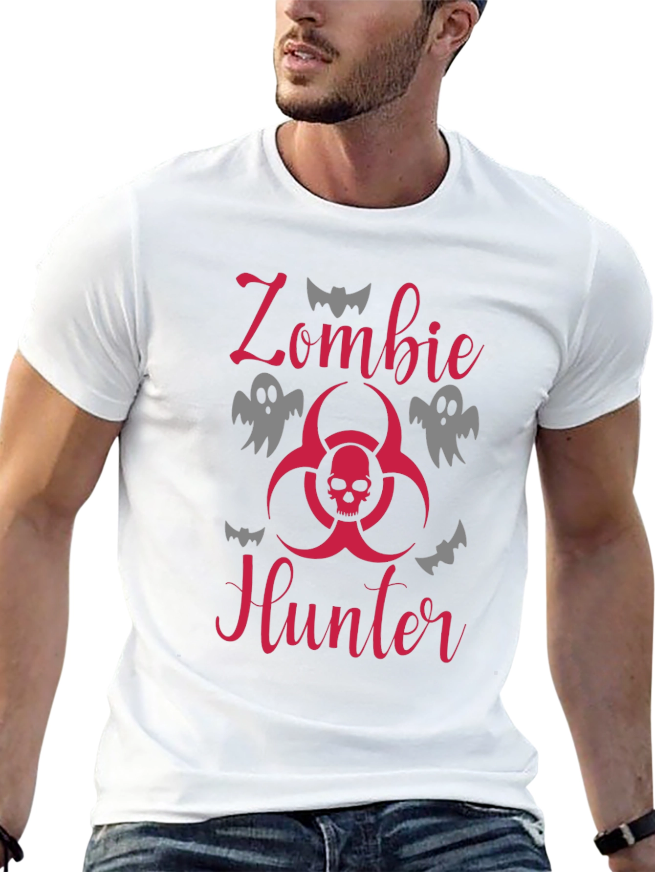 Zombie Hunter Graphic T-Shirt - Halloween Tee