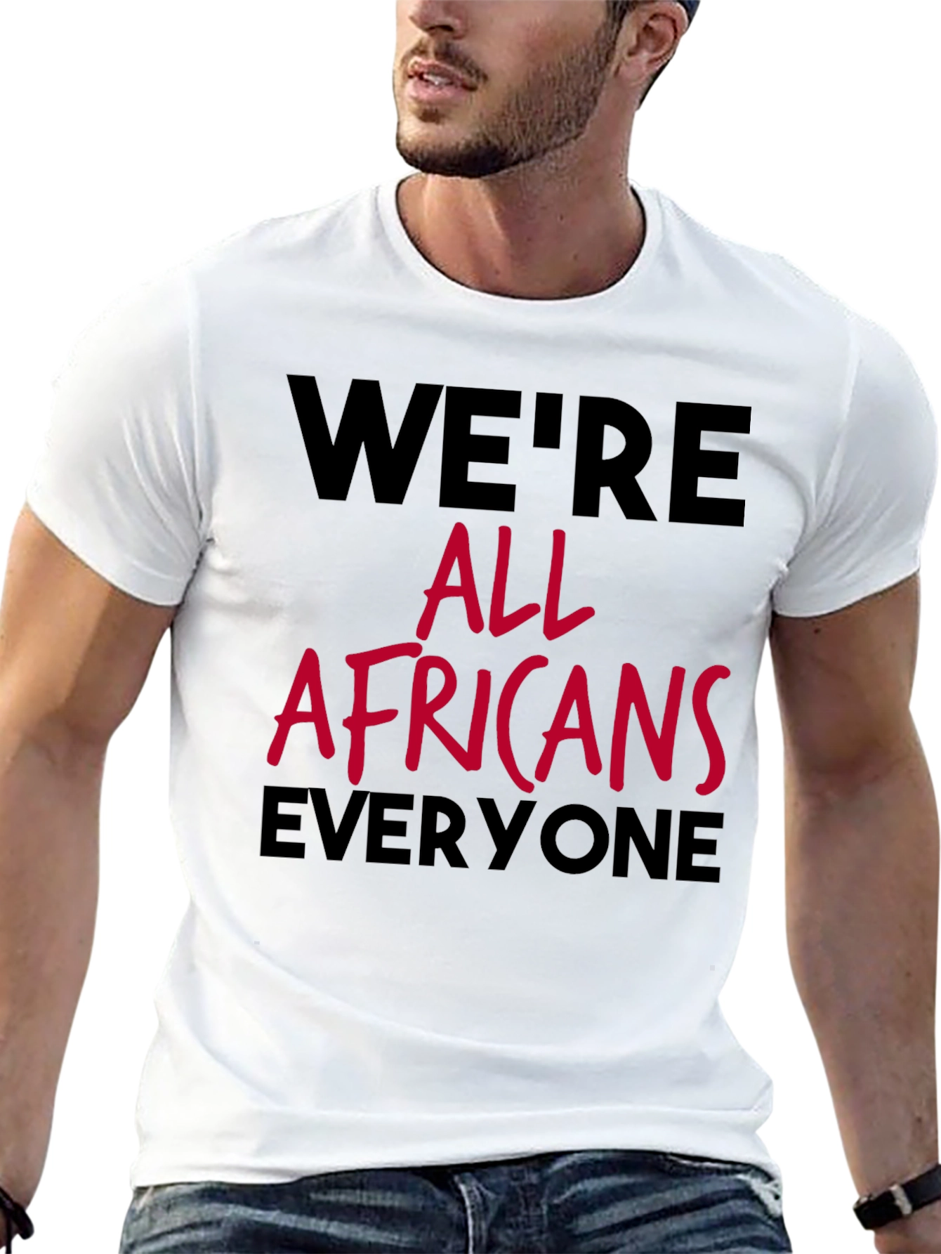 Were All Africans Tee - Black Graphic T-Shirt