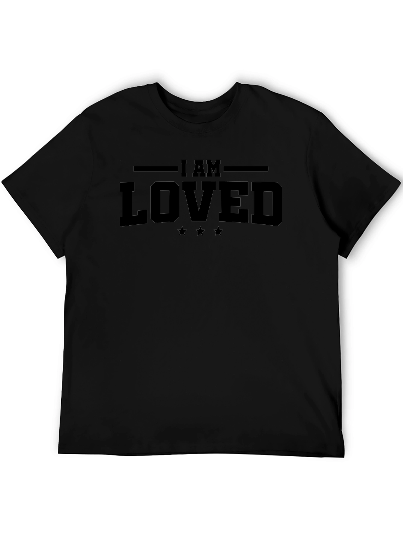 I AM LOVED Graphic Tee - Black Cotton T-Shirt