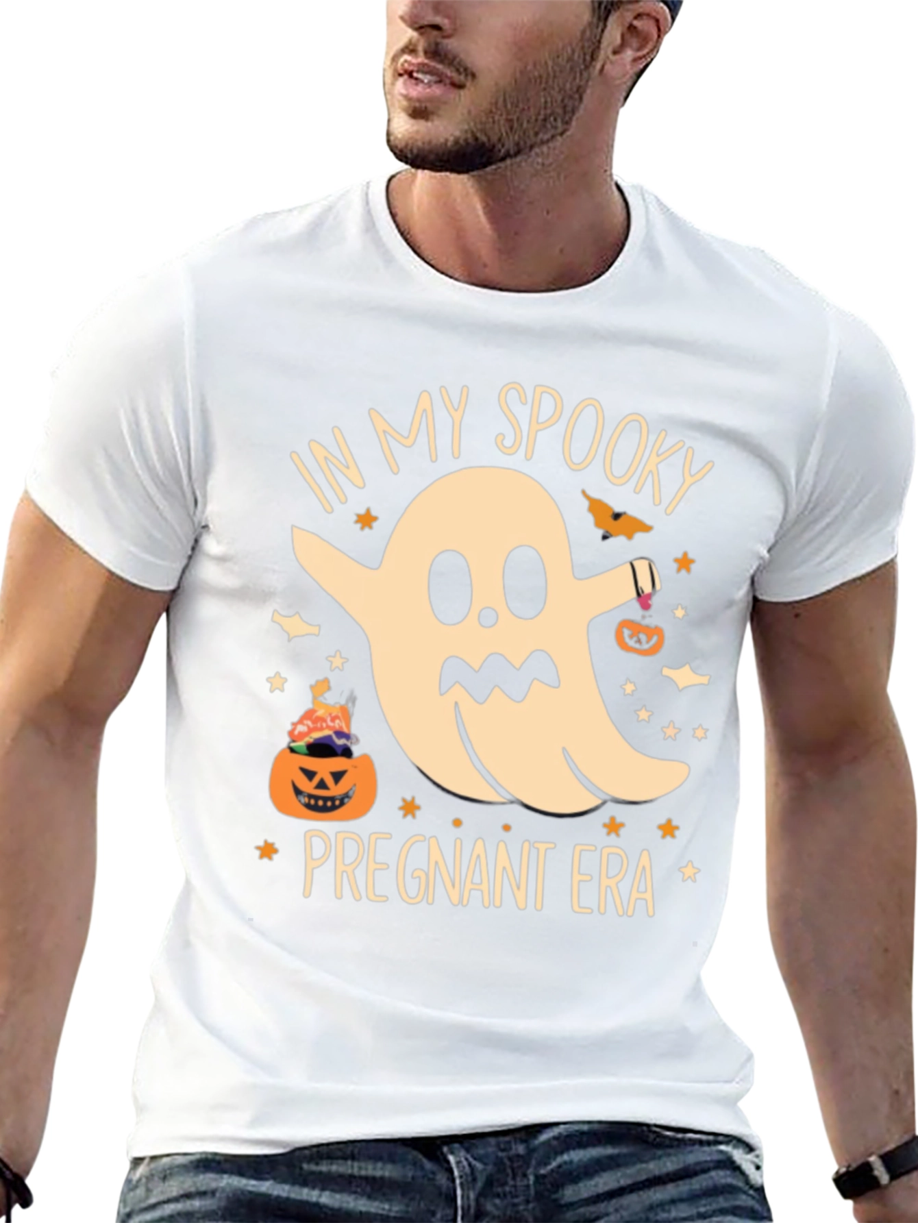 Spooky Pregnant Era Halloween T-Shirt