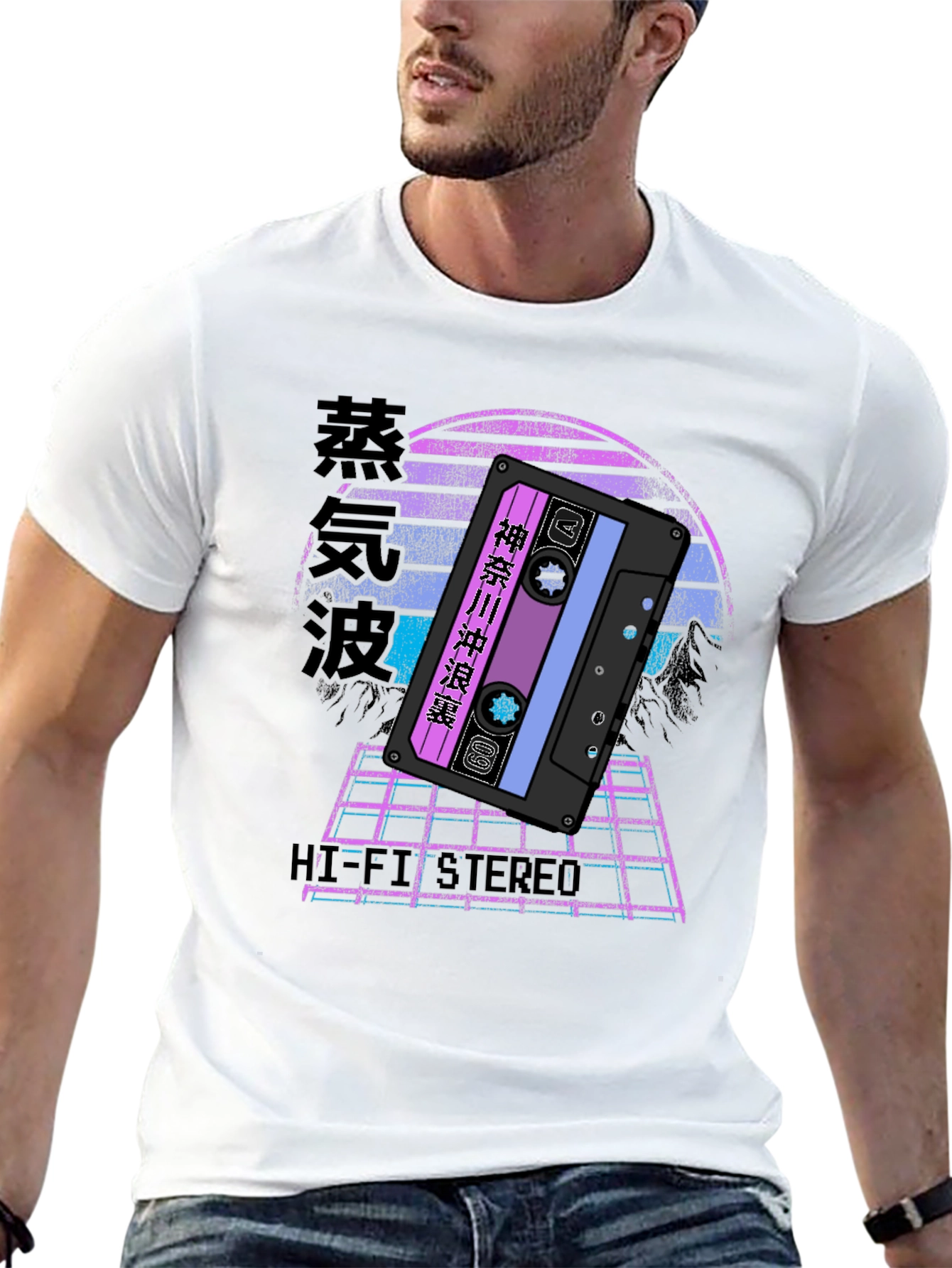 Vaporwave Cassette Tape Graphic T-Shirt