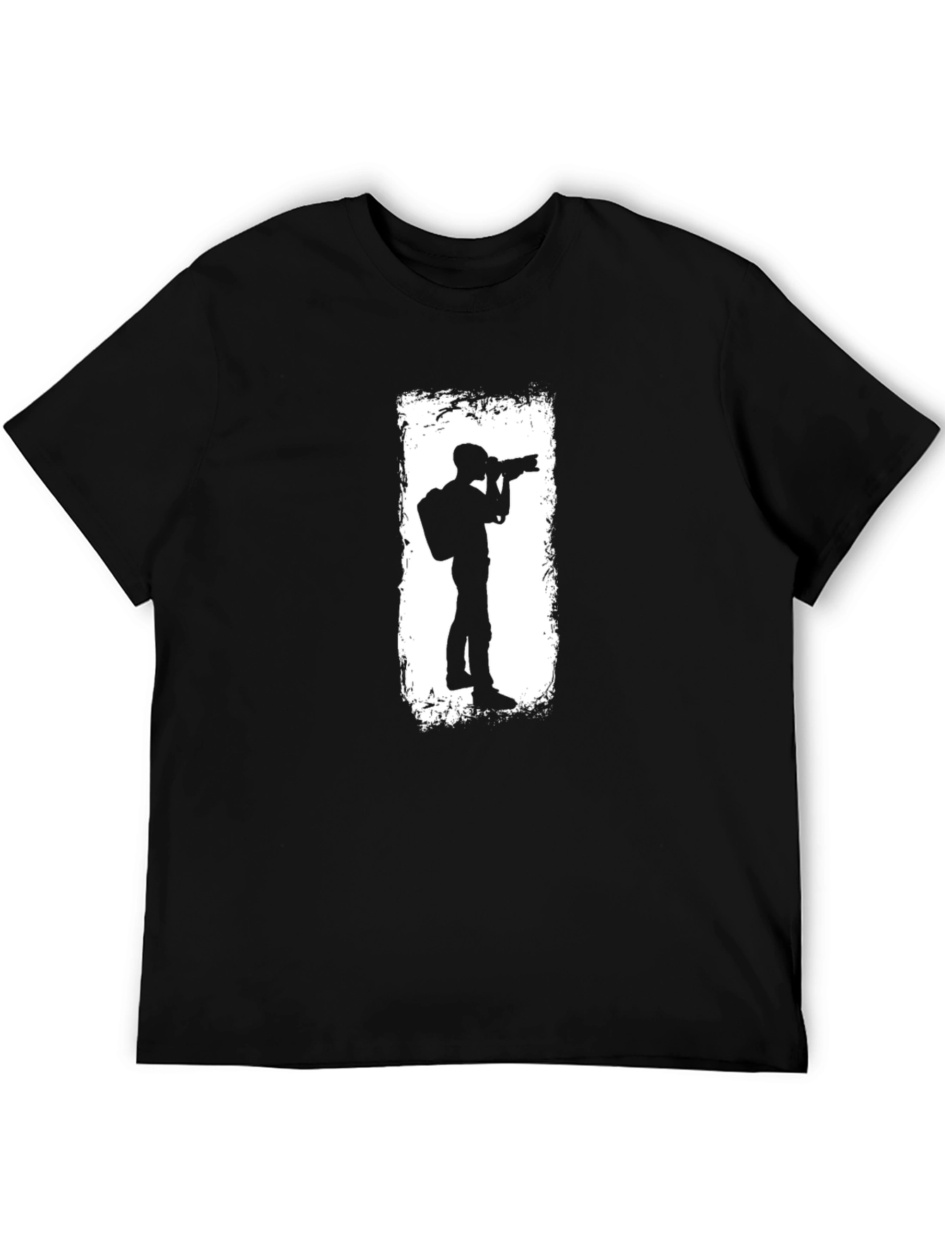 Photographer Graphic Tee - Black Casual T-Shirt