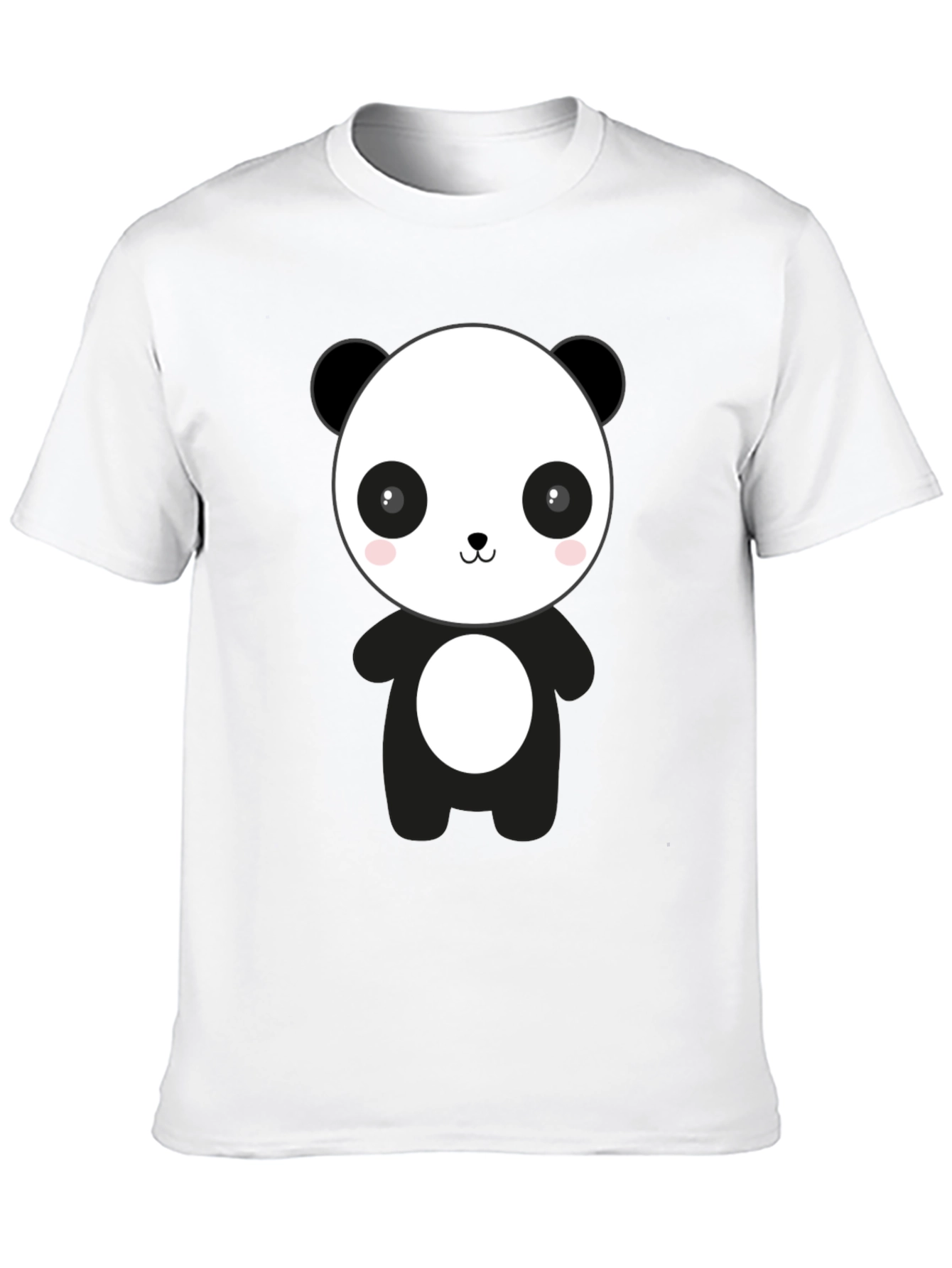 Cute Panda Graphic Black T-Shirt - Casual Style