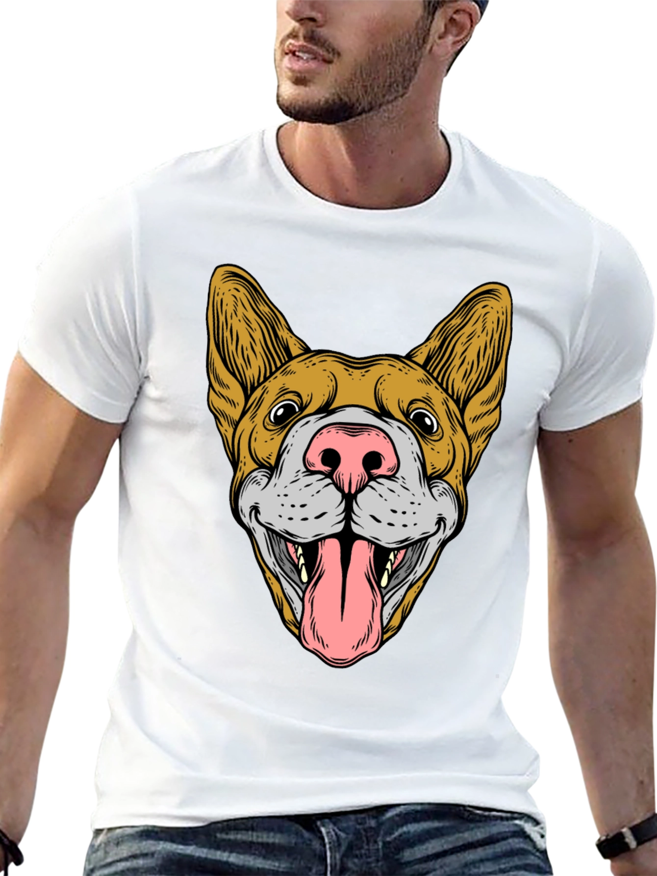 Dog Graphic Black T-Shirt