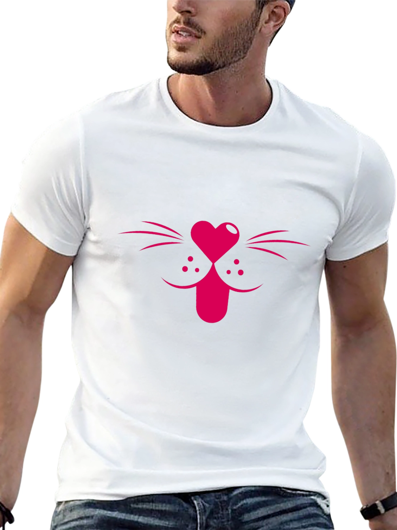 Heart Nose Kitty Tee