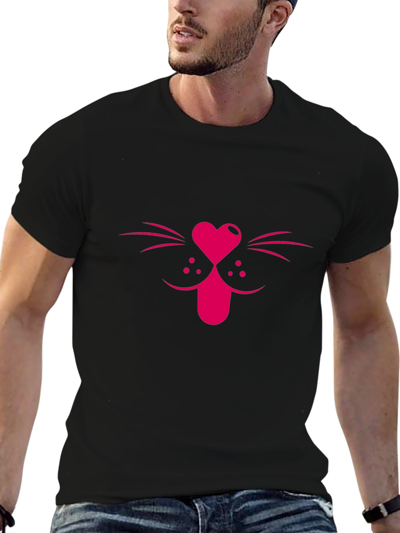 Heart Nose Kitty Tee