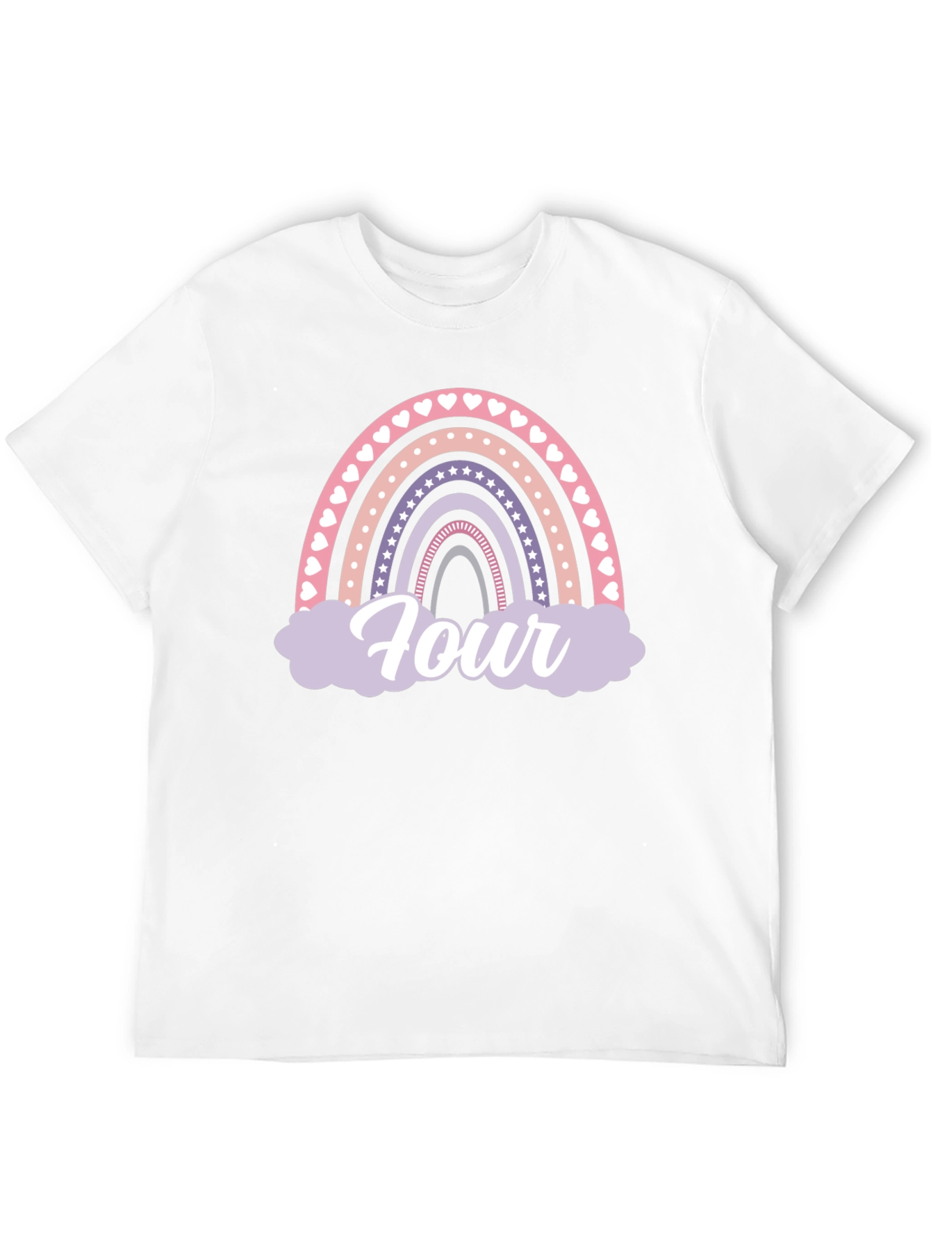 Rainbow Four Birthday T-Shirt