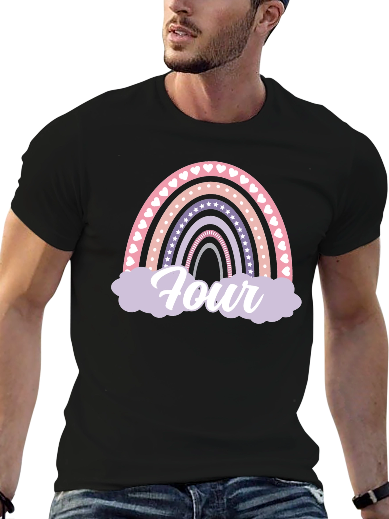 Rainbow Four Birthday T-Shirt