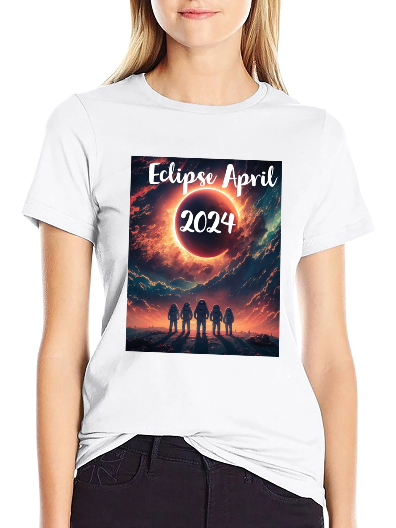 Eclipse April 2024 T-Shirt - Space Astronauts