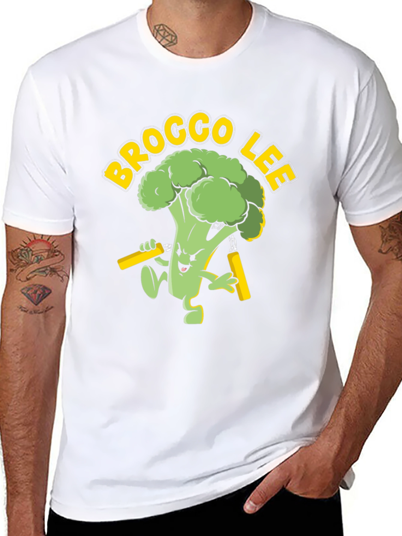 Brocco Lee Graphic Tee - Martial Arts Broccoli!
