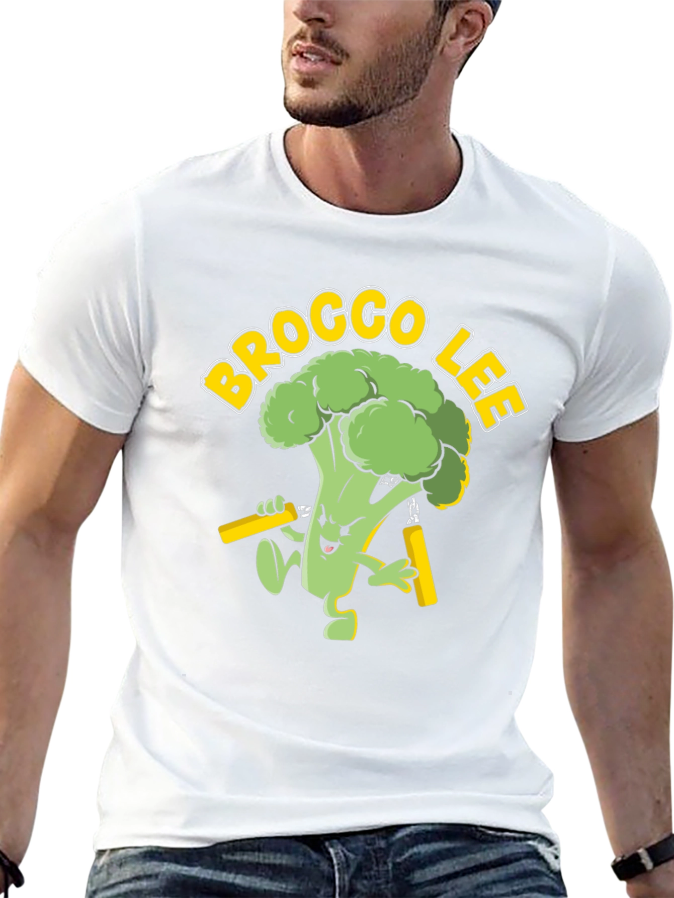 Brocco Lee Graphic Tee - Martial Arts Broccoli!