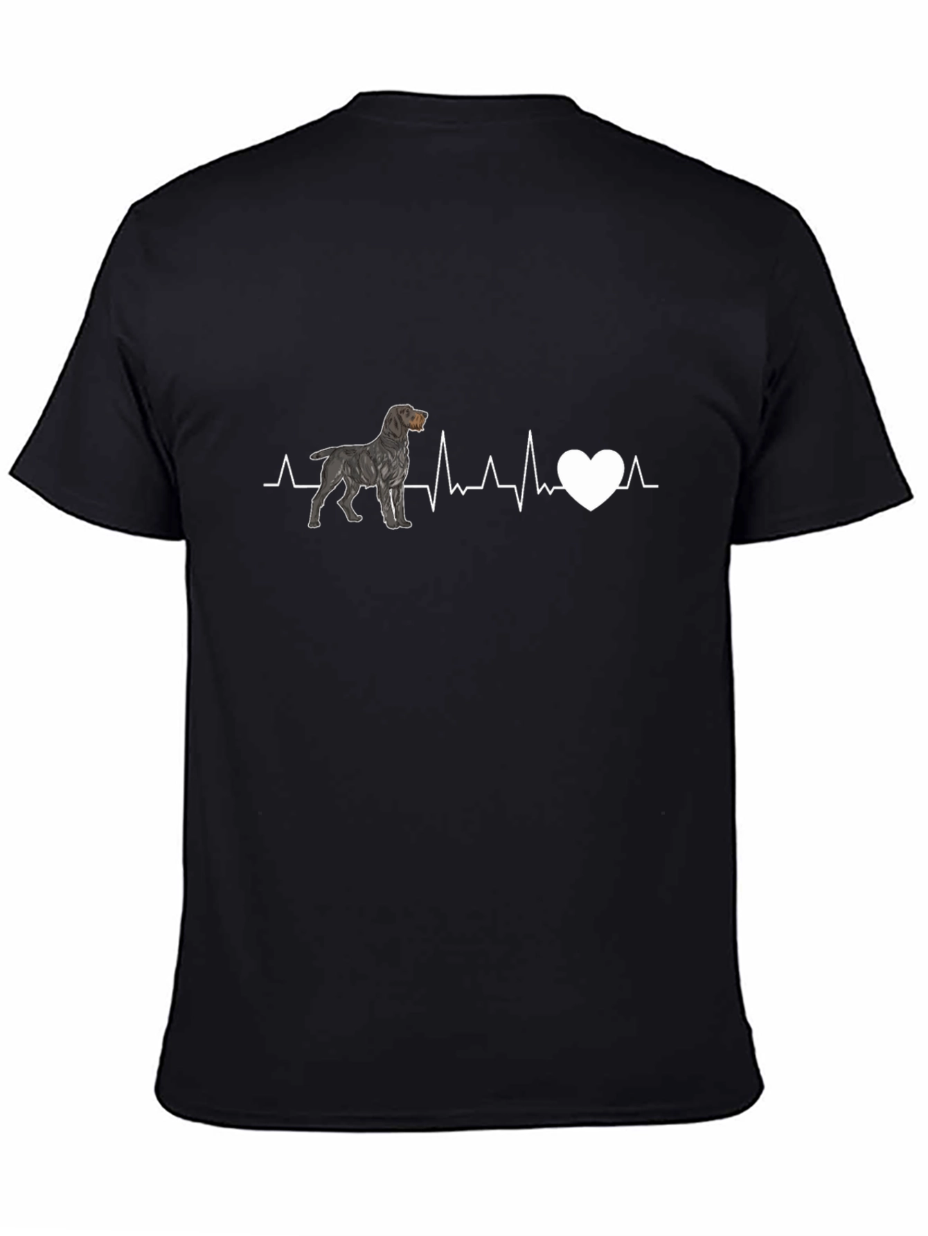 Dog Heartbeat T-Shirt - Black