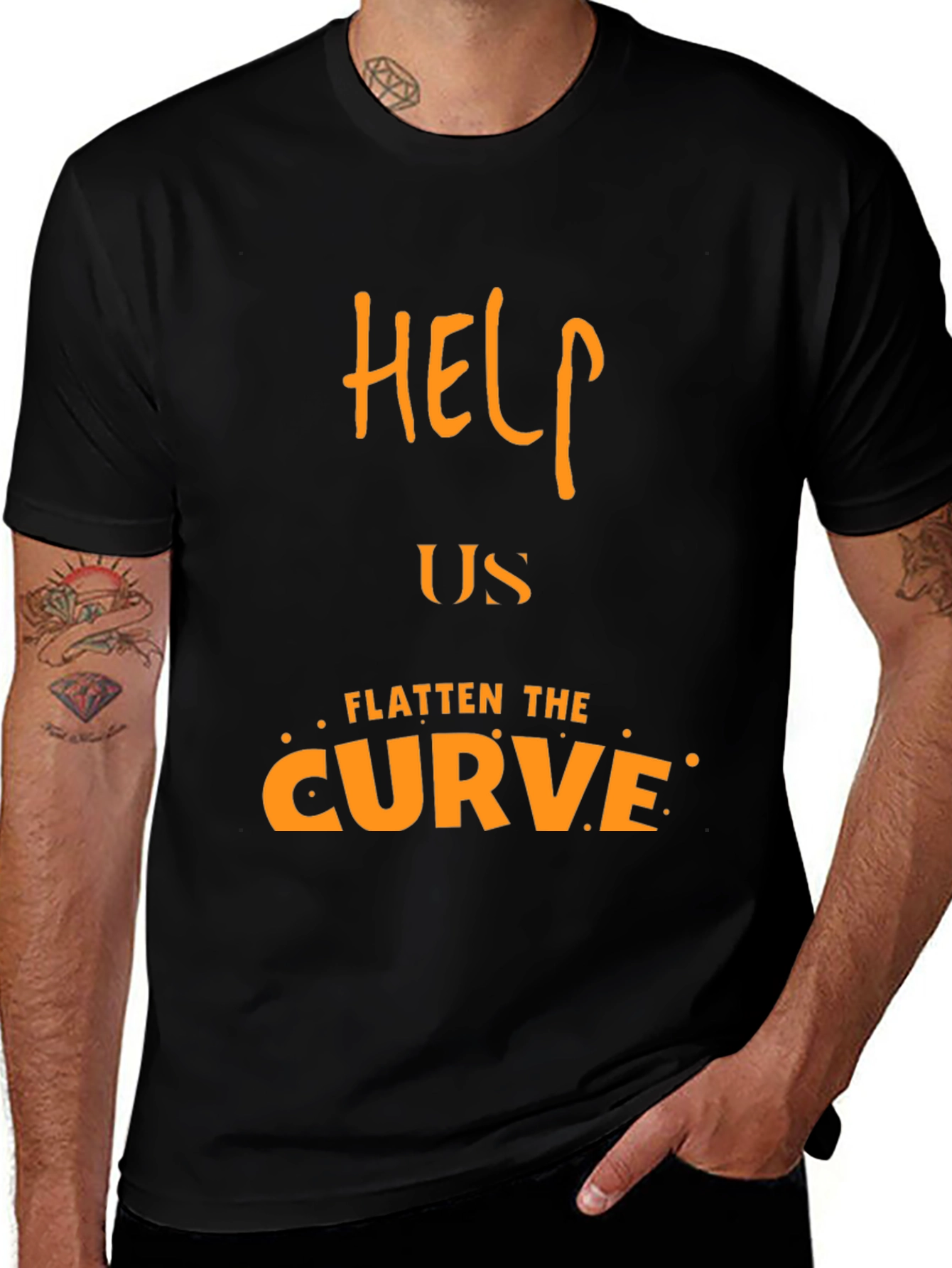 Help Us Flatten the Curve T-Shirt - Social Awareness