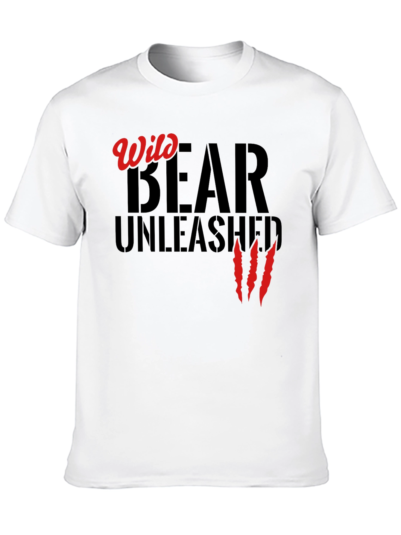 Wild Bear Unleashed Black T-Shirt