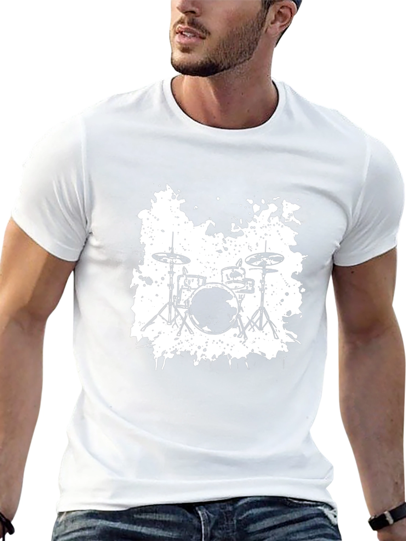 Drum Kit Graphic Black T-Shirt