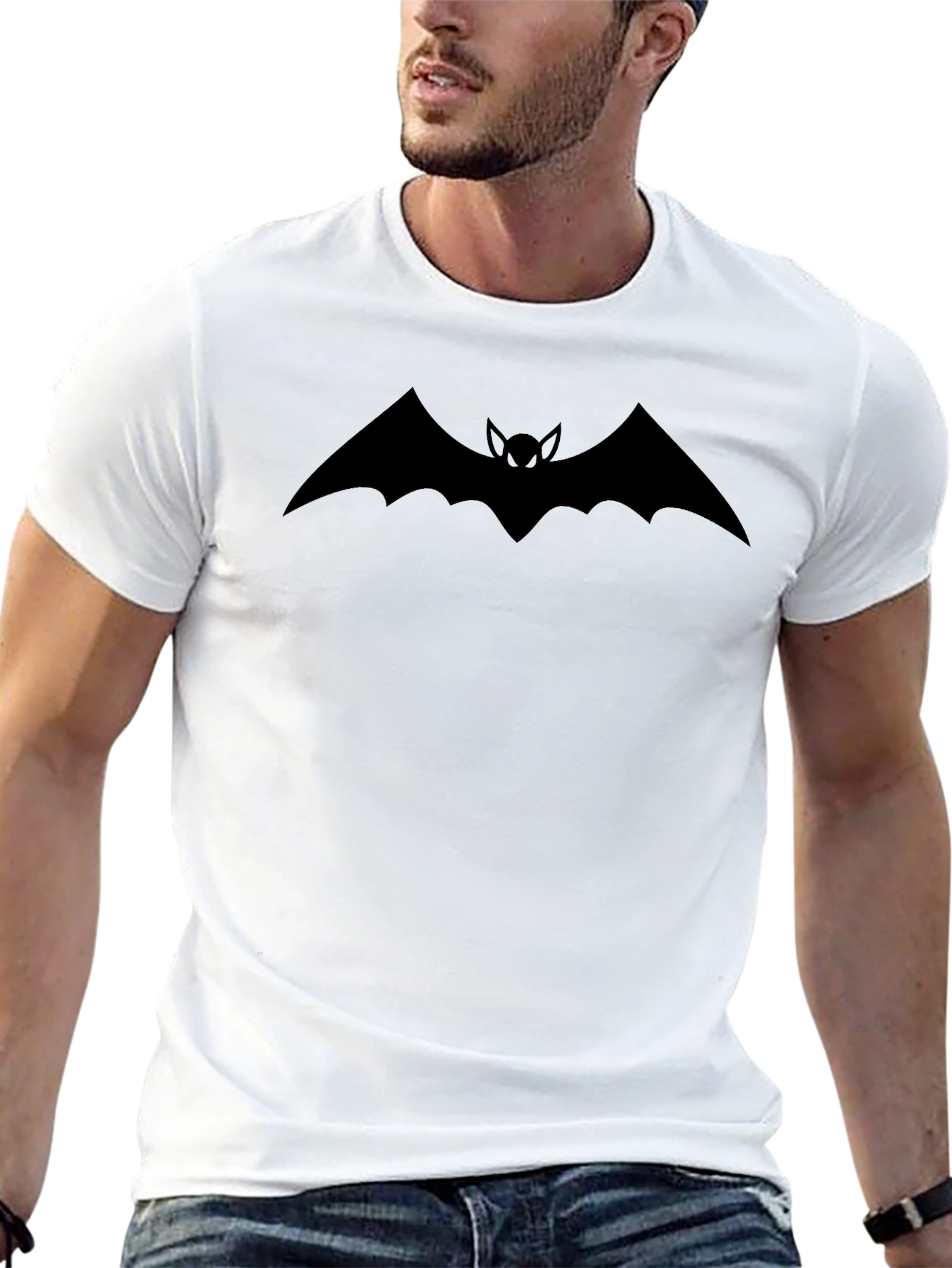 Black Bat Logo T-Shirt - Dark Knight Style