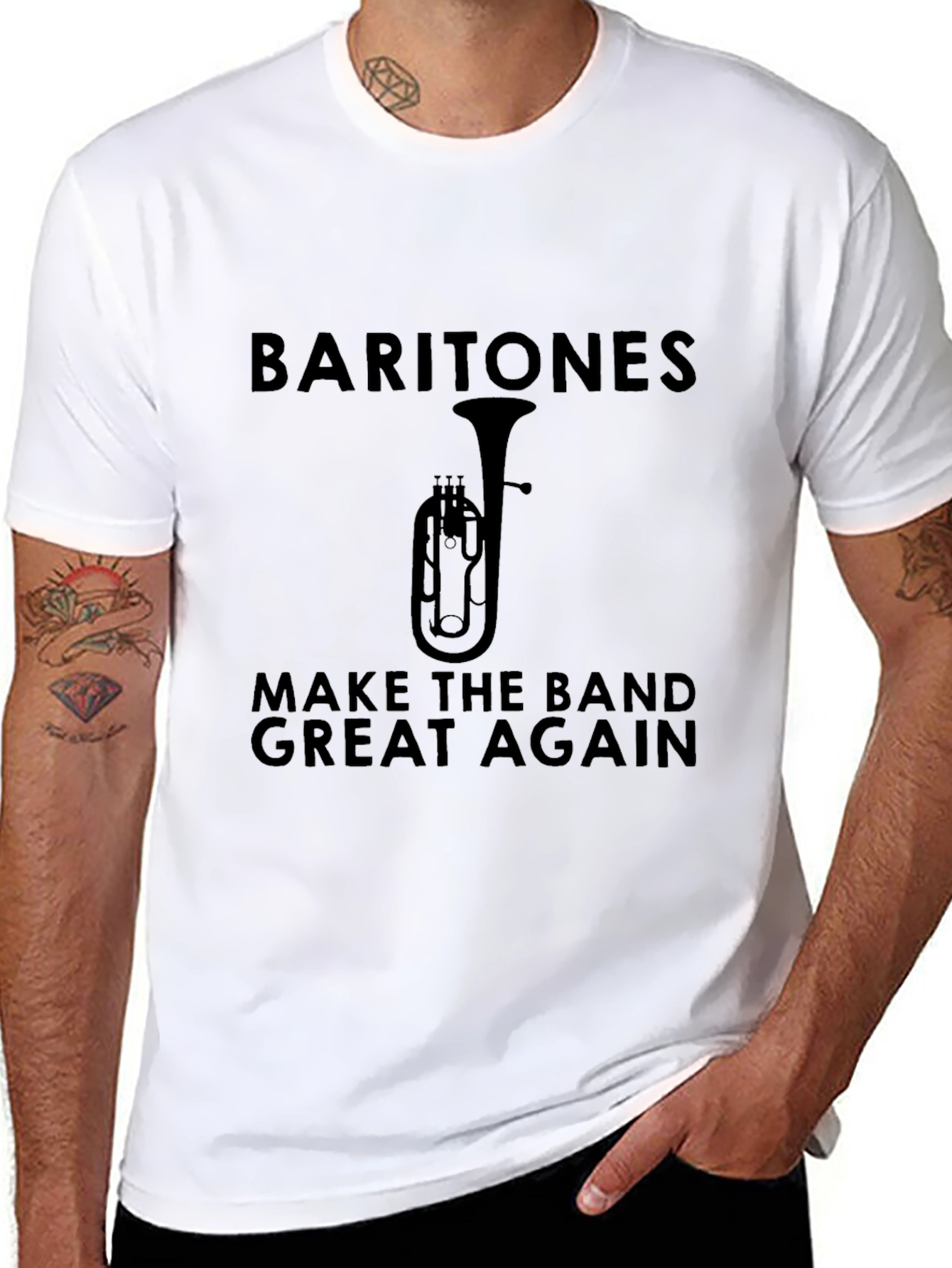 Baritone Make The Band Great Again Black T-Shirt