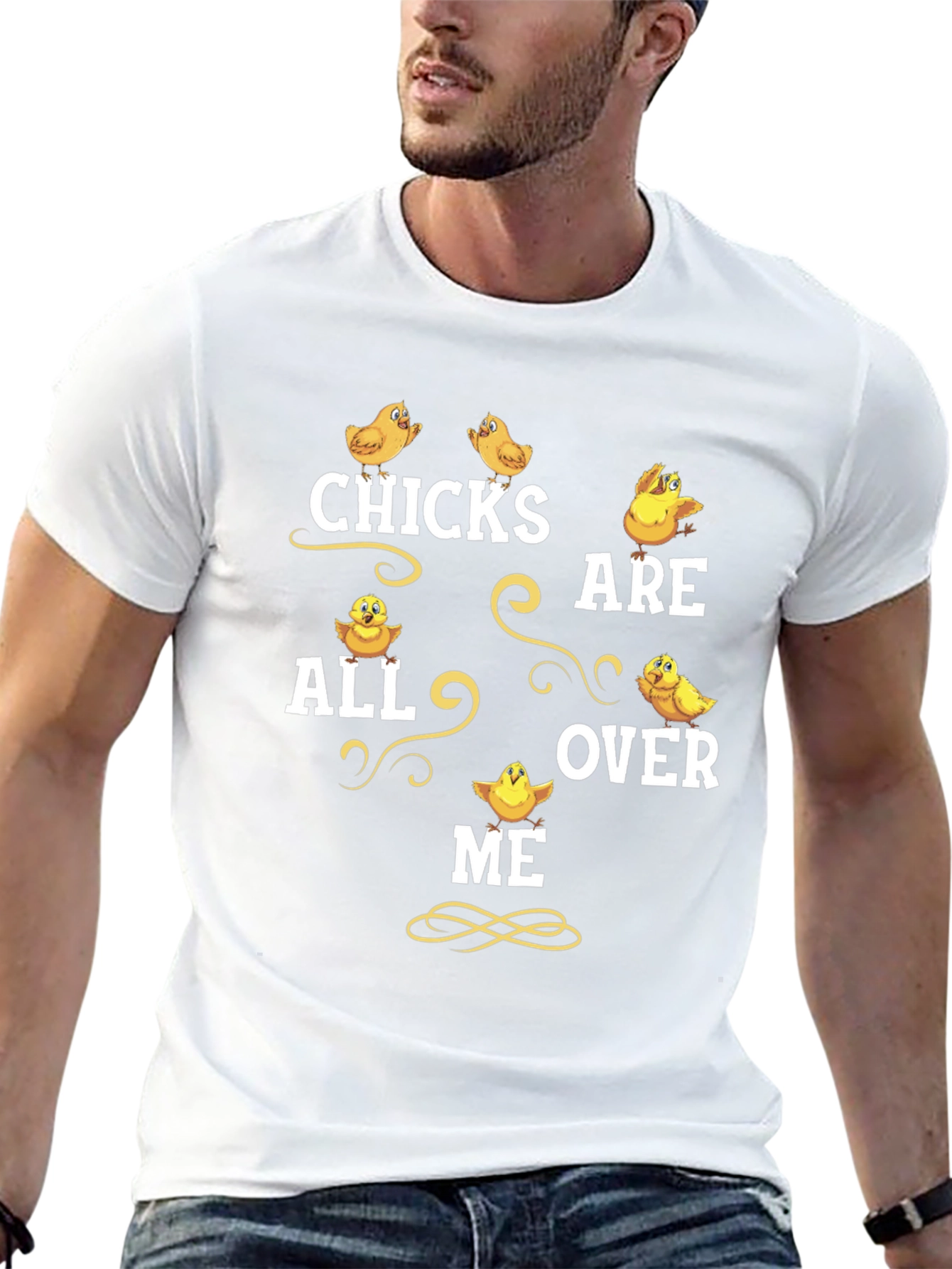 Funny Chicks All Over Me Easter T-Shirt