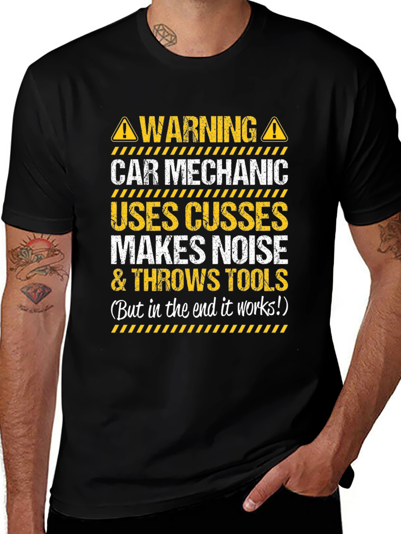 Warning Car Mechanic T-Shirt