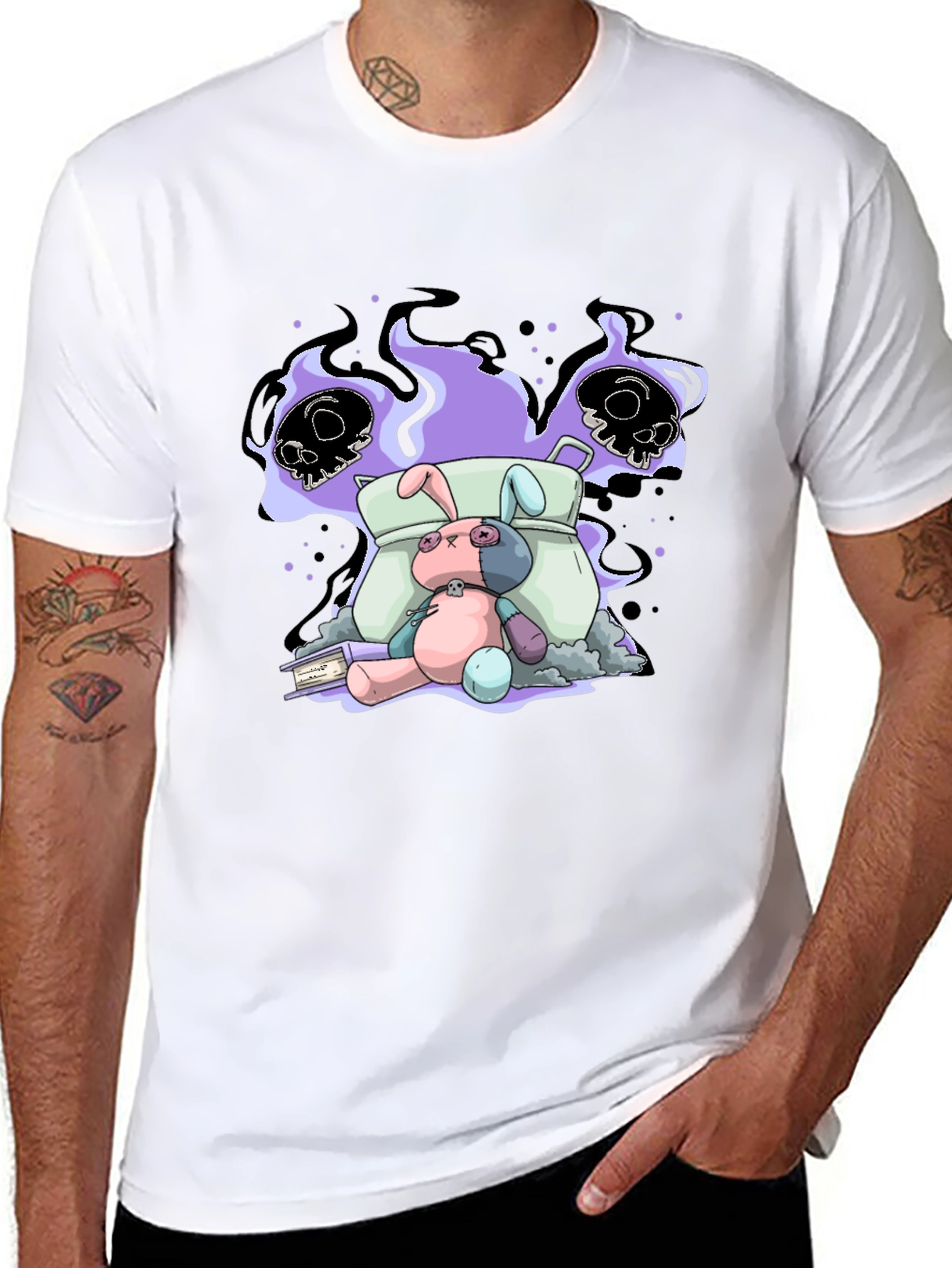 Spooky Bunny Graphic Tee - Unisex Cotton T-Shirt