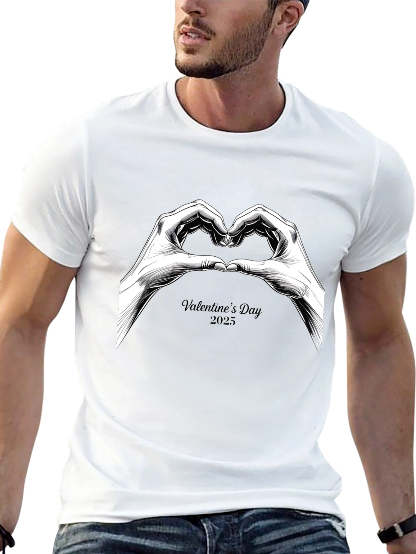 Valentines Day 2025 Heart Hands T-Shirt