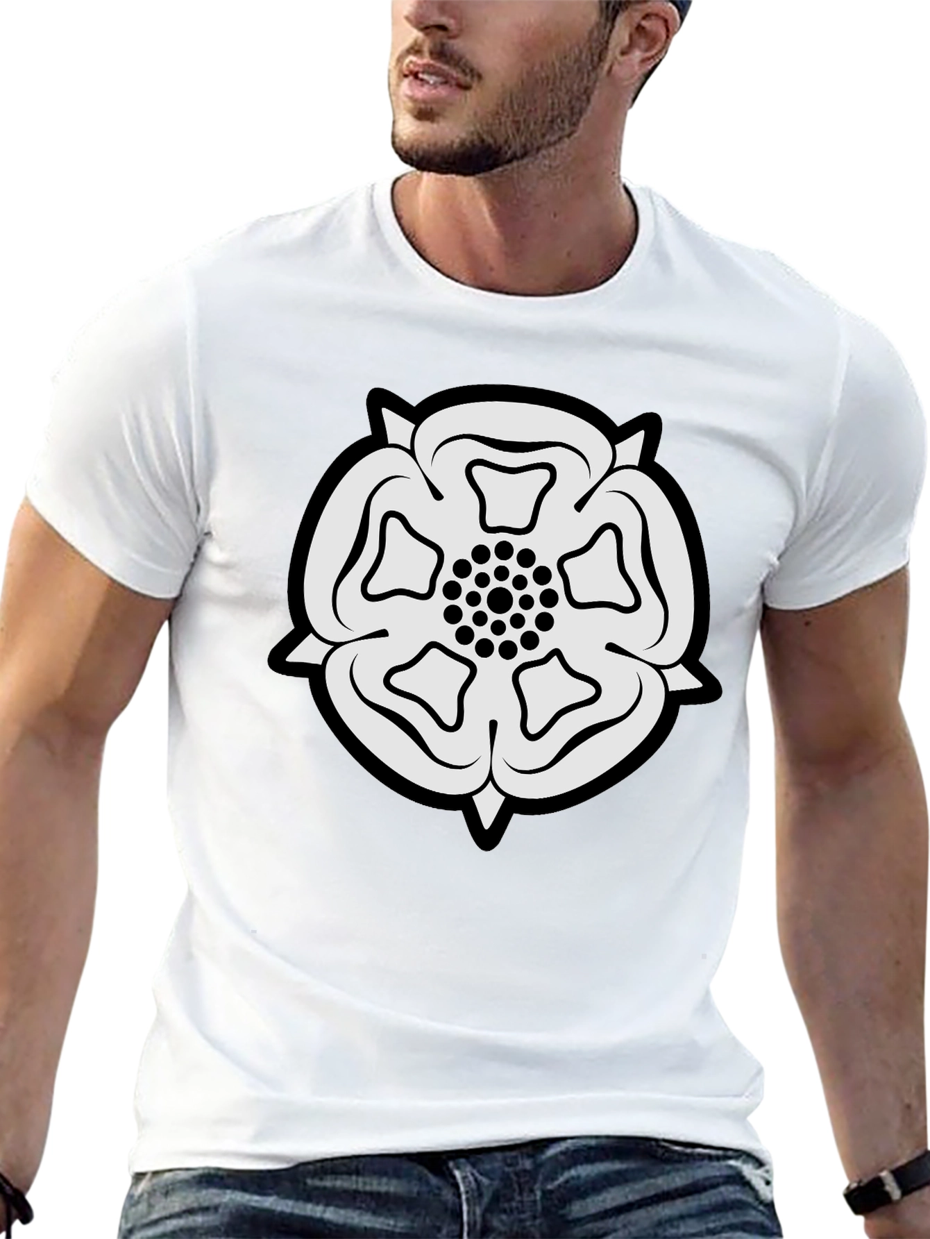 Yorkshire Rose T-Shirt - Classic Black Tee