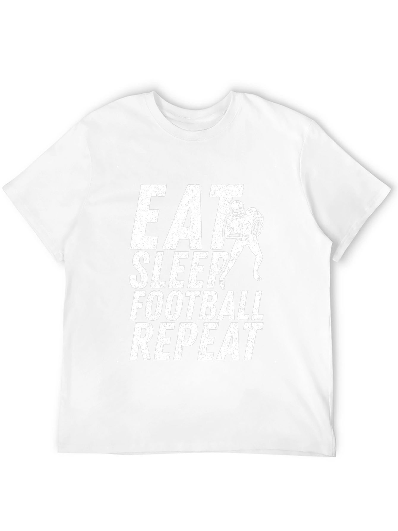 Eat Sleep Football Repeat Black Graphic Tee
