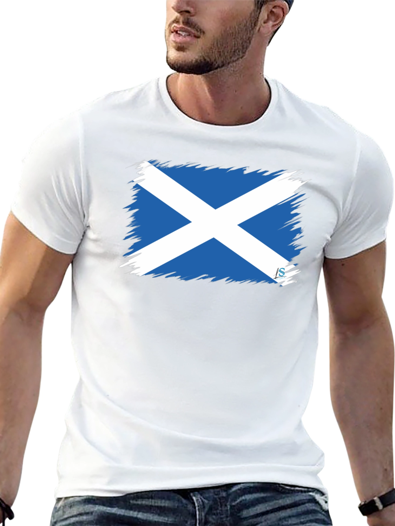 Scotland Flag Brushstroke T-Shirt