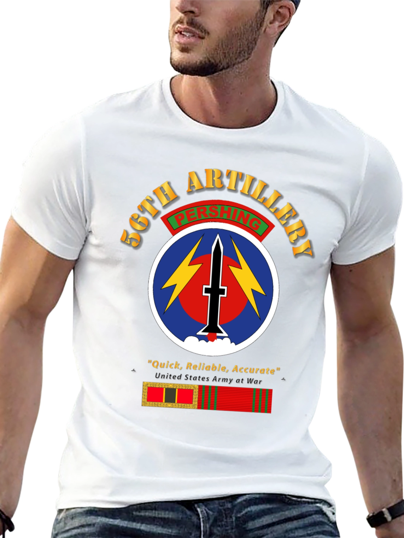 56th Artillery Pershing T-Shirt - Military Pride