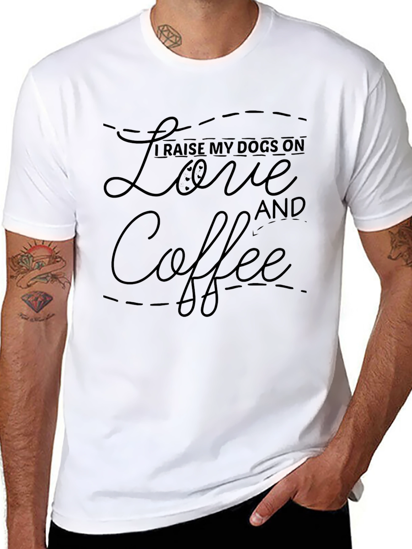 Love & Coffee Dog Lover T-Shirt