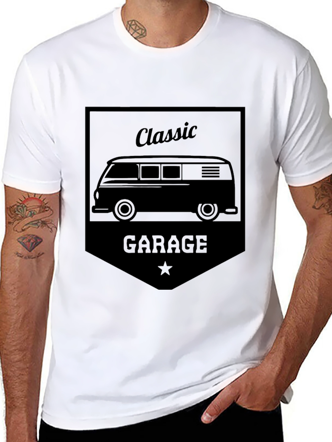 Classic Garage Van Graphic Tee - Retro Style