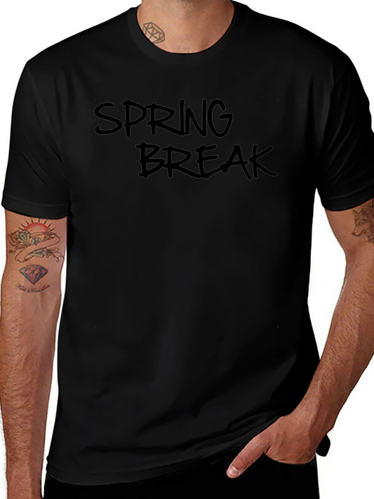 Spring Break Graphic Black T-Shirt