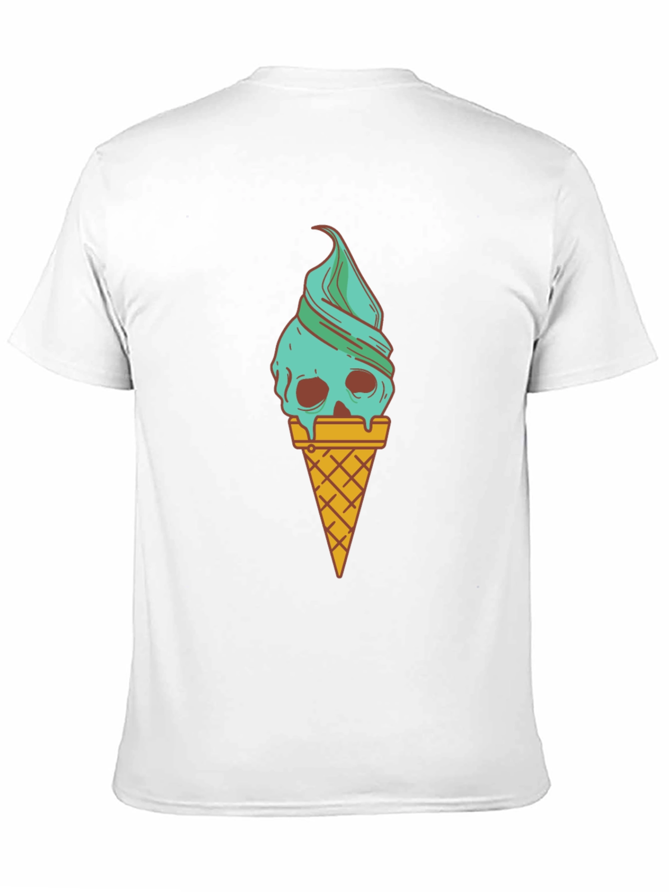 Skull Ice Cream Graphic Tee - Black Unisex Shirt