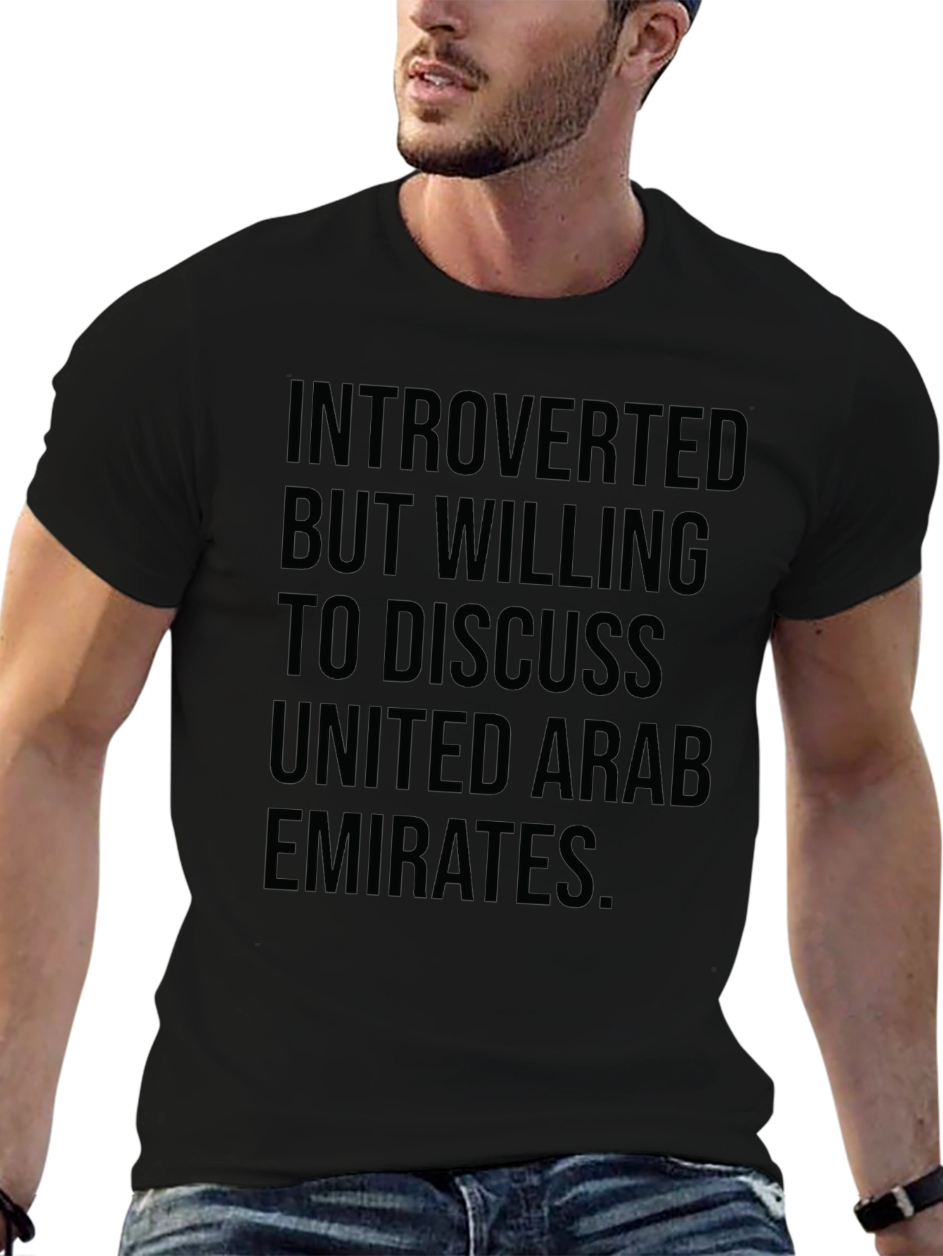 Introverted But Willing to Discuss UAE T-Shirt